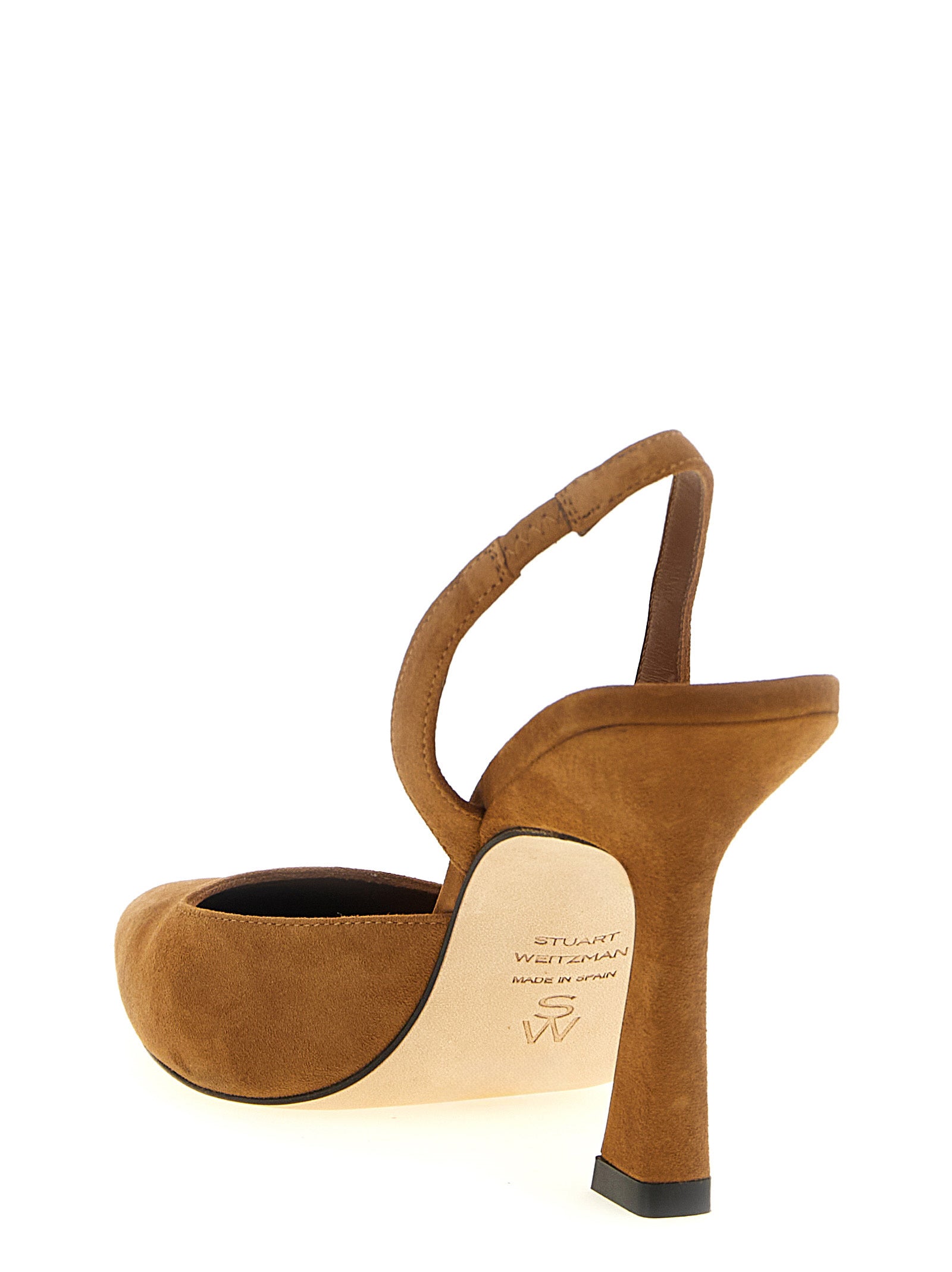 Stuart Weitzman Braune Ziegenleder-Pumps mit hohem Absatz