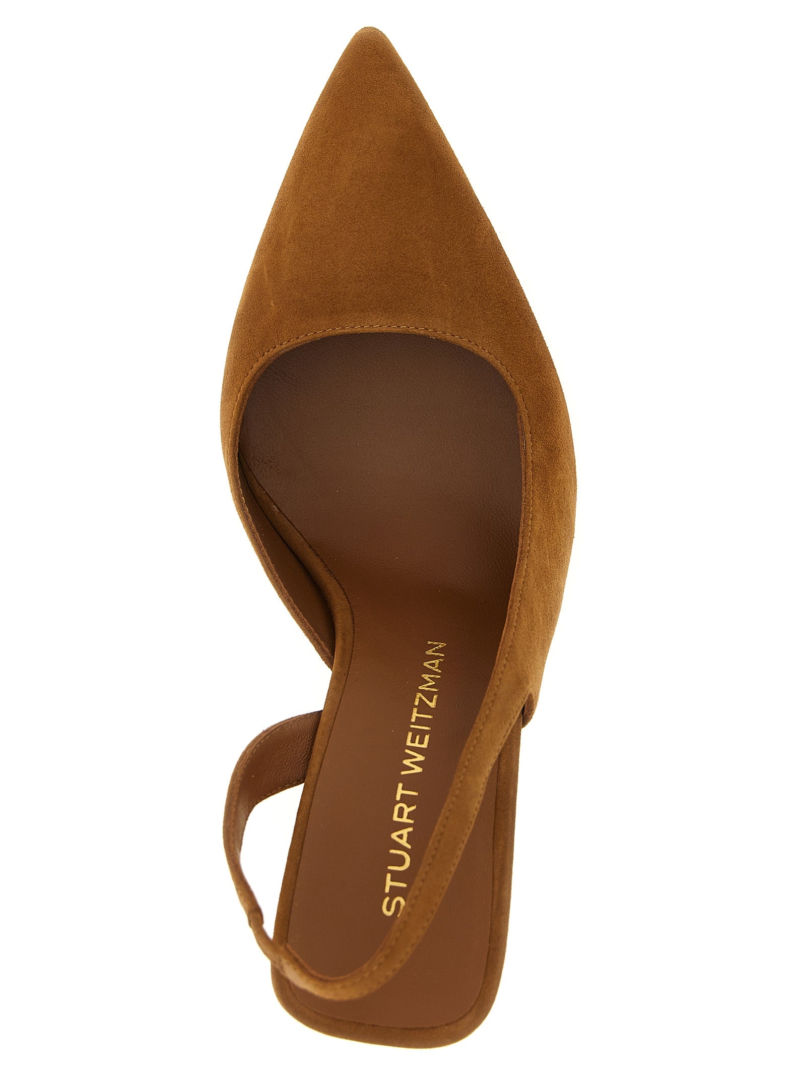 Stuart Weitzman Braune Ziegenleder-Pumps mit hohem Absatz