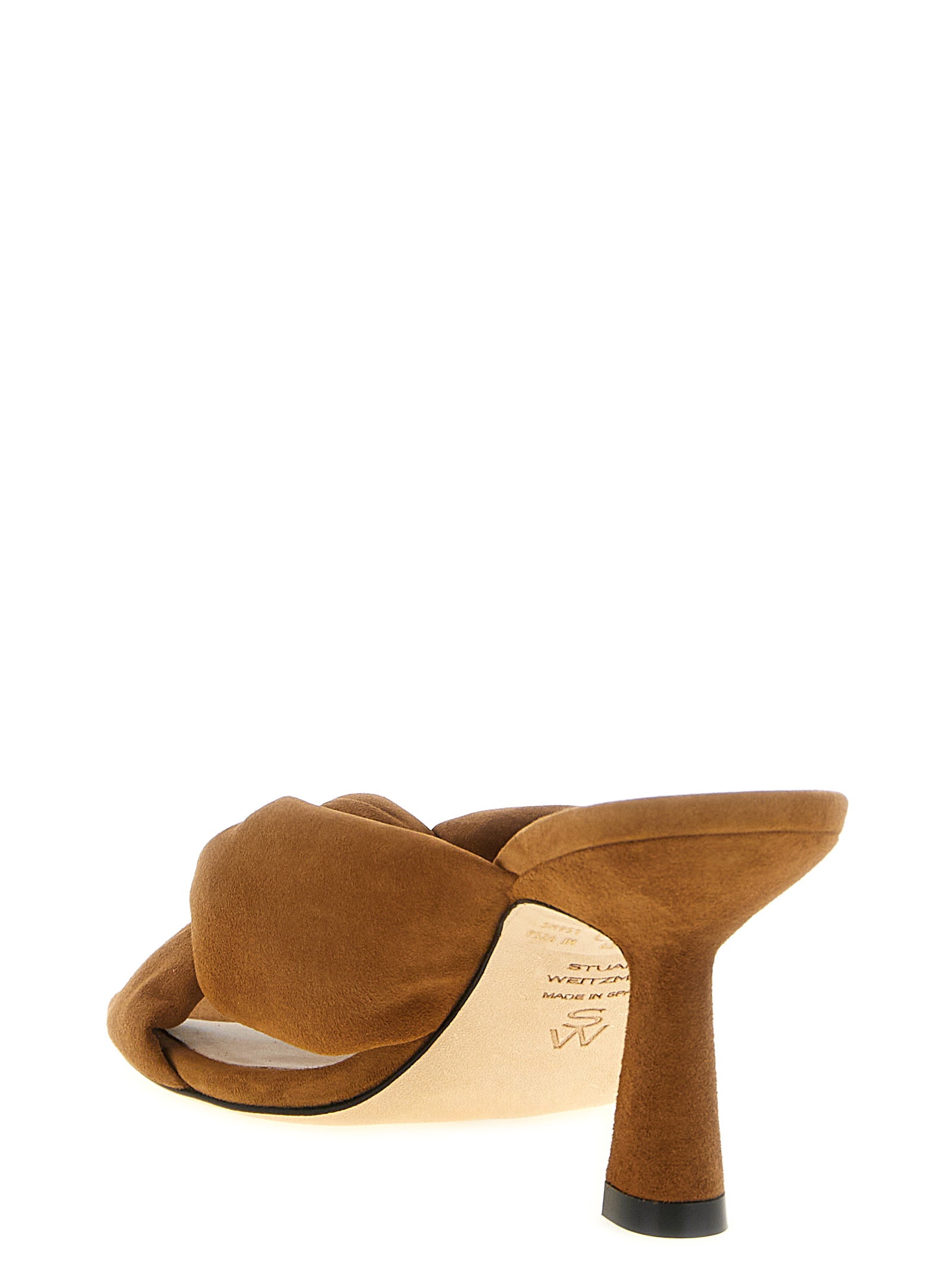 Stuart Weitzman Braune Stiletto-Sandalen aus Polyethylen