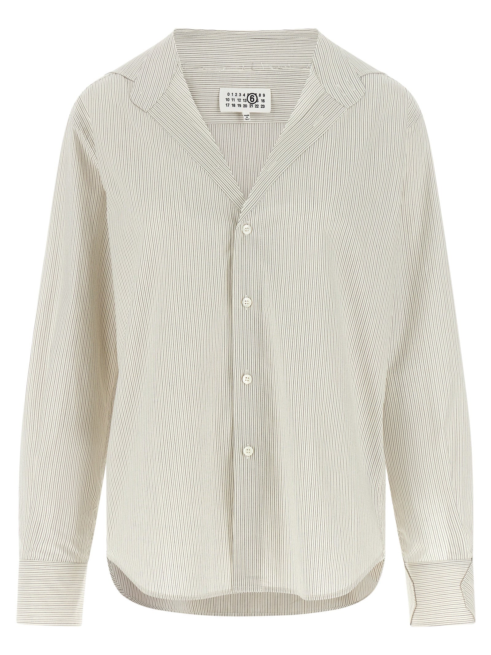 MM6 Maison Margiela Graue Baumwollbluse