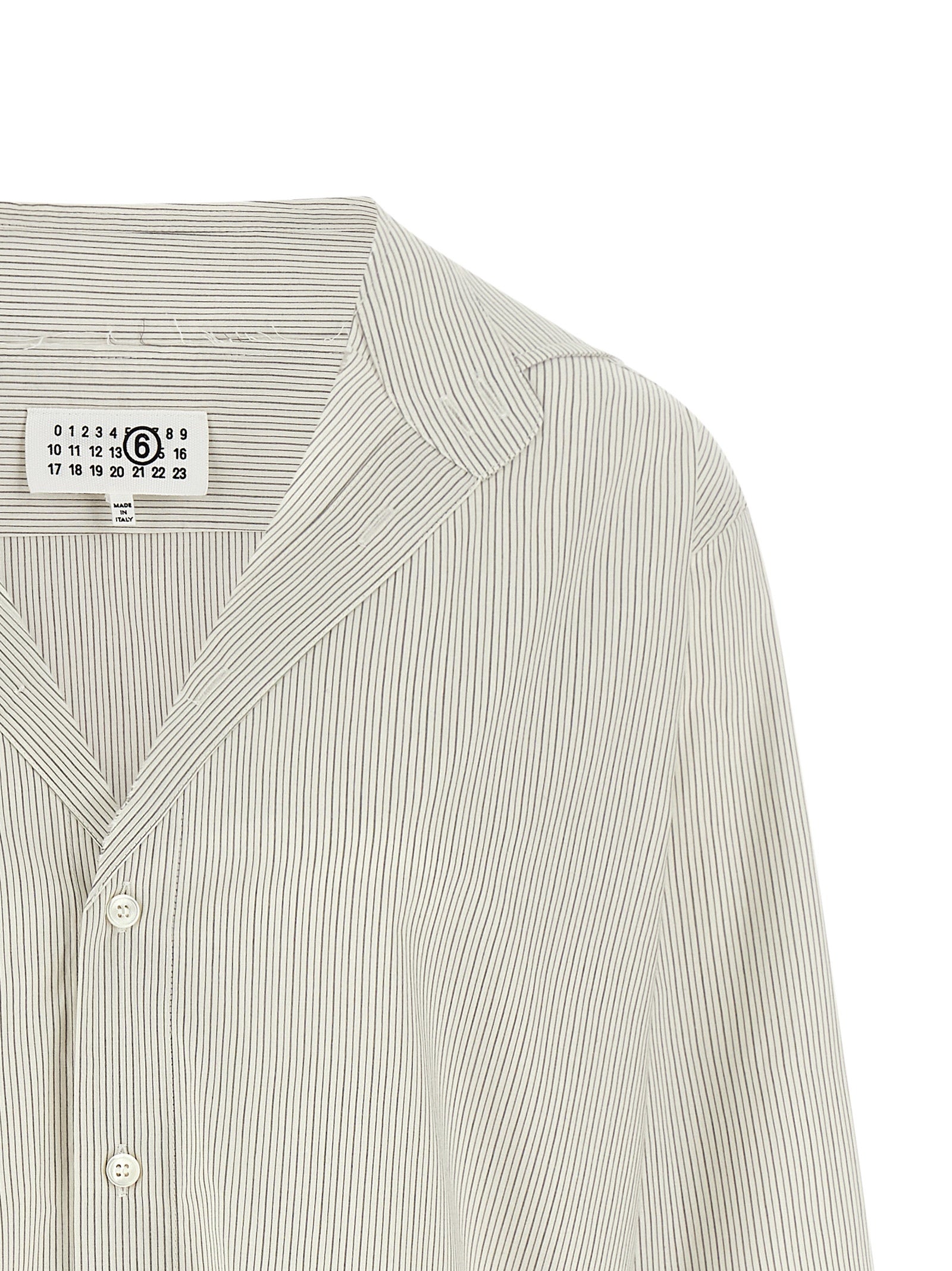 MM6 Maison Margiela Graue Baumwollbluse