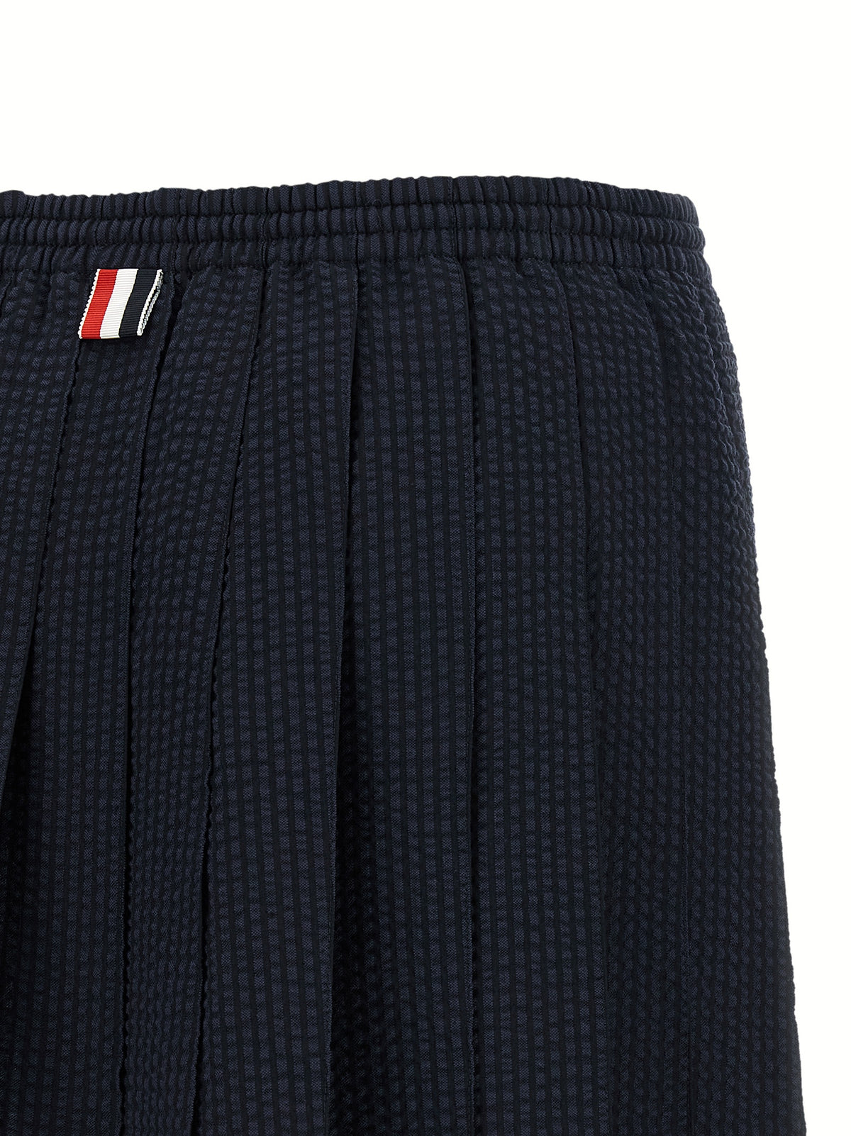 Thom Browne Blaue Woll-Maxirock
