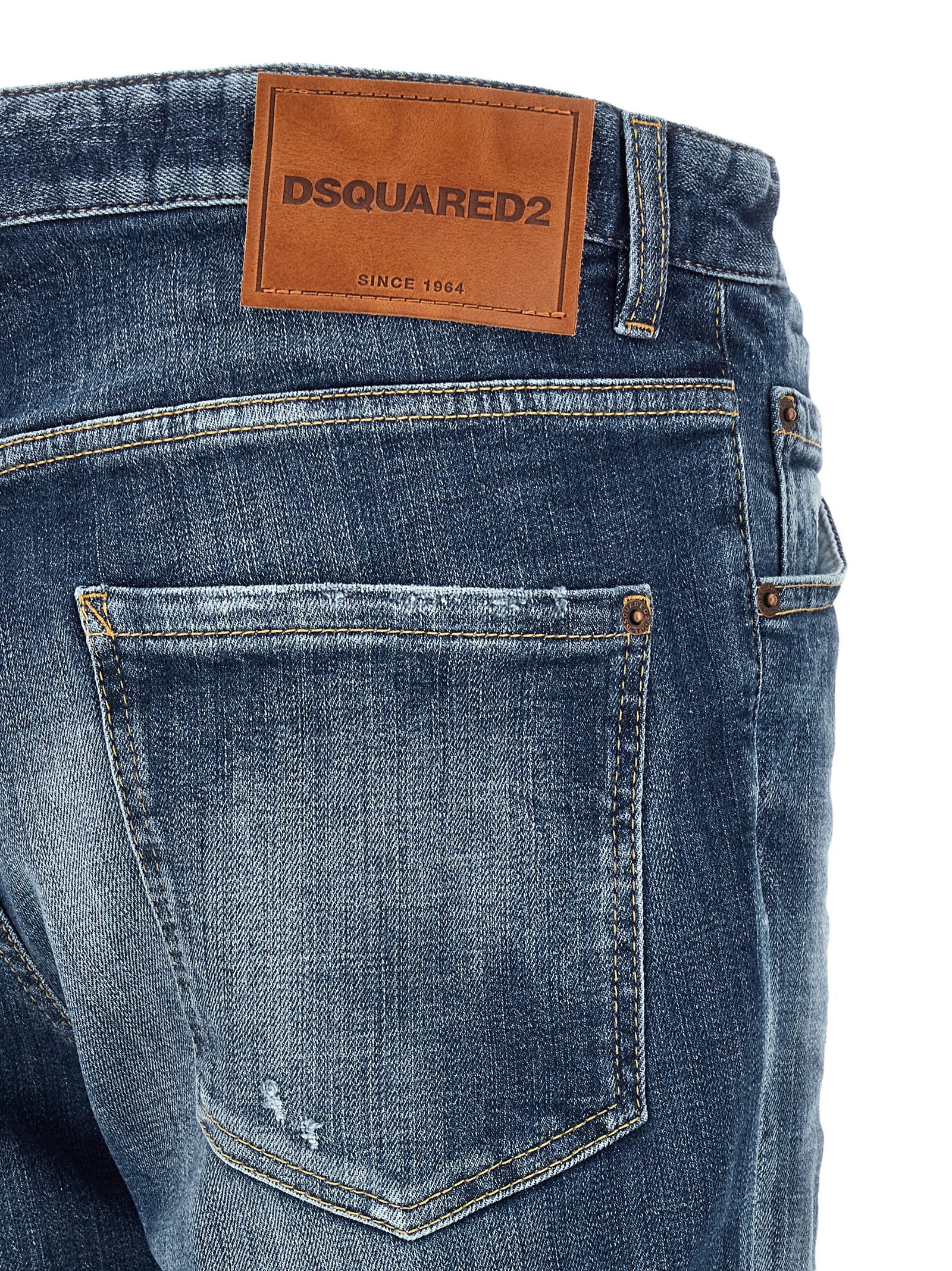 Dsquared² Blaue Baumwoll-Jeans im Slim Fit