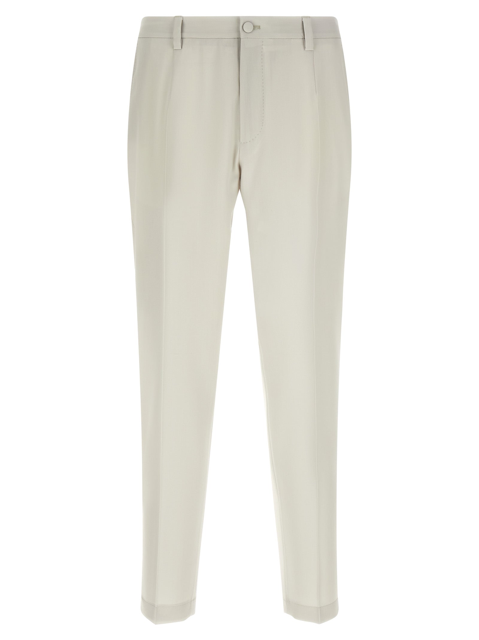 Dolce & Gabbana Beige Virgin Wool Anzughose