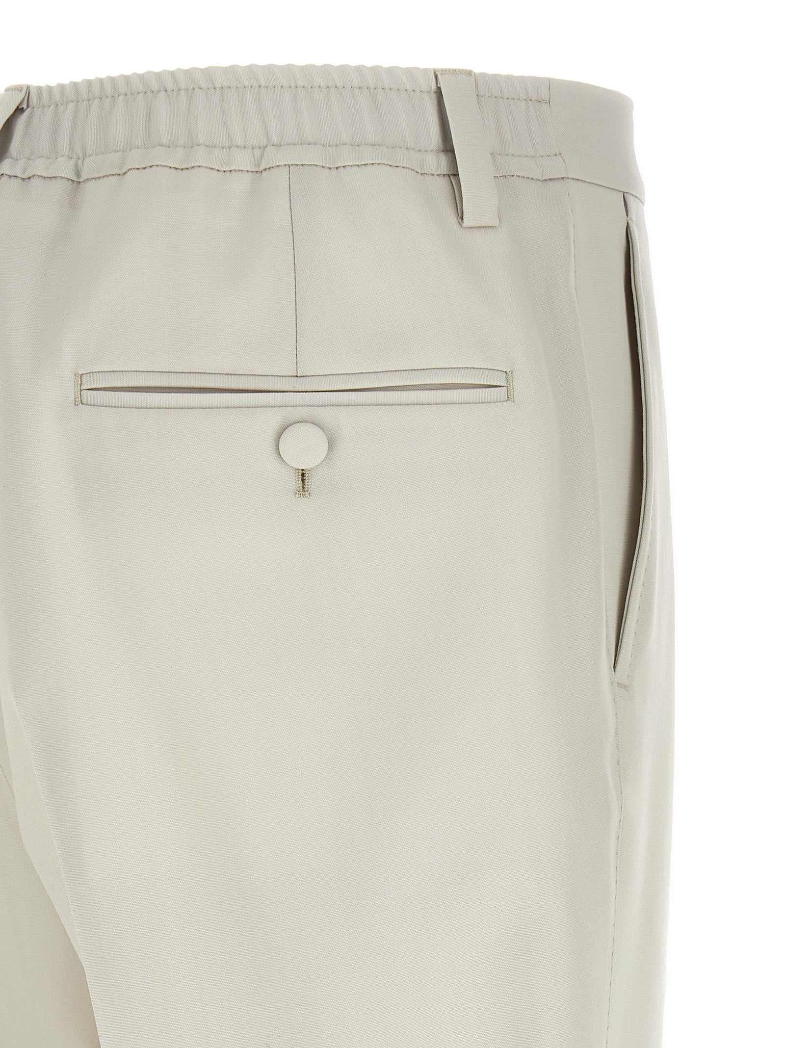 Dolce & Gabbana Beige Virgin Wool Anzughose