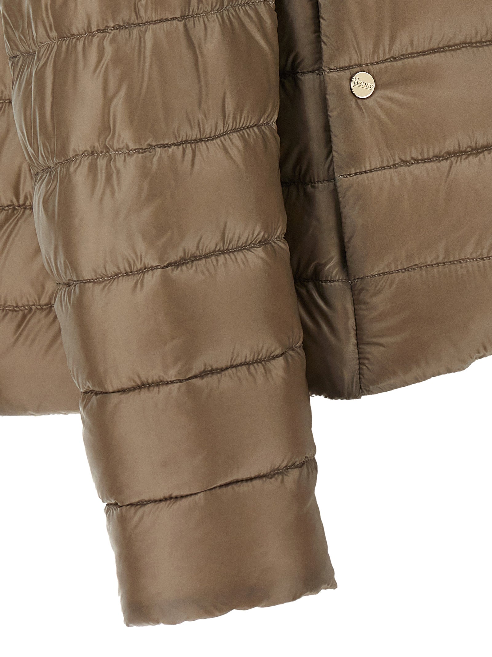 Herno Braune Polyamid-Jacke in voller Länge