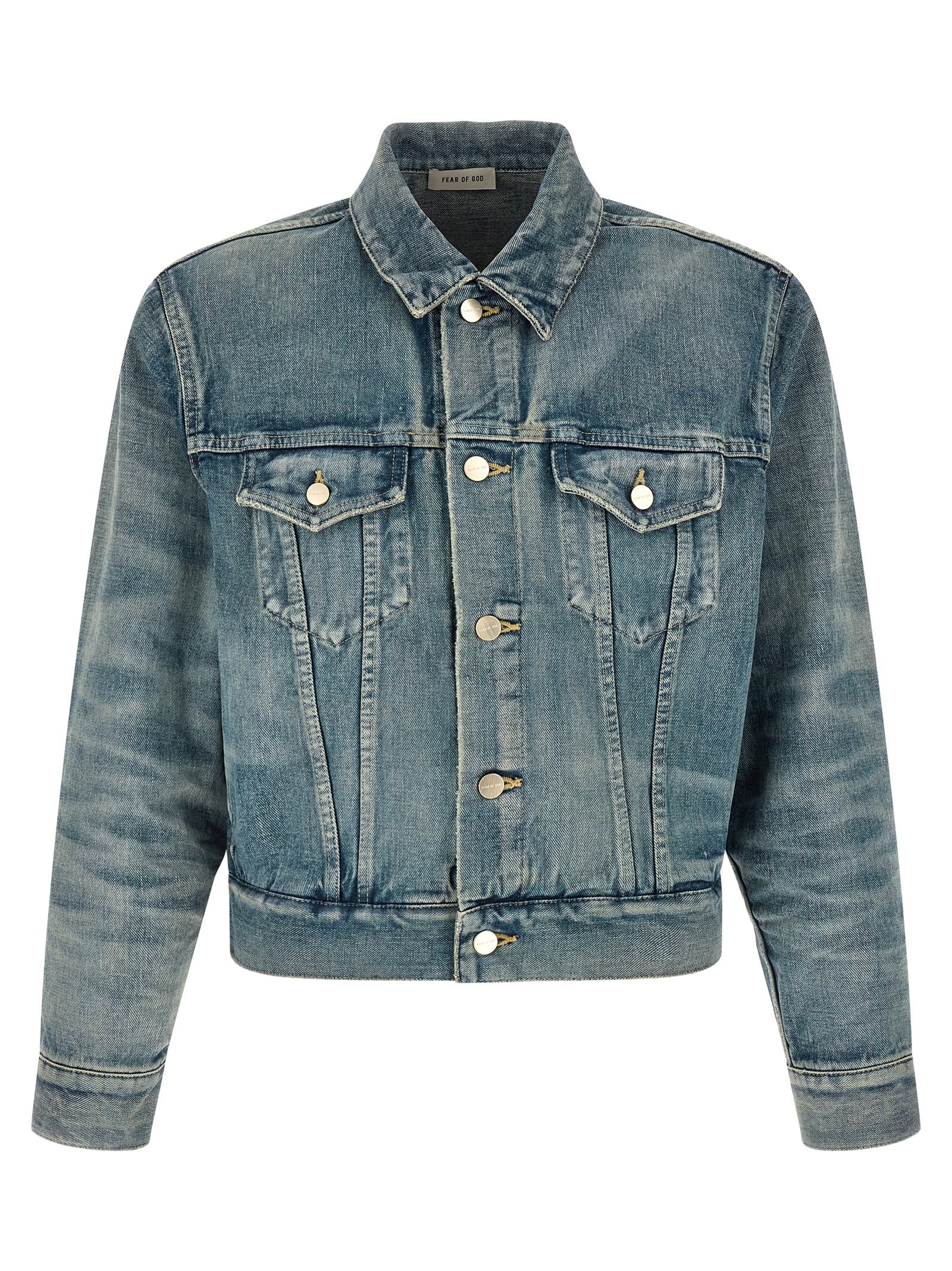 Fear Of God Blaue Jeansjacke aus Baumwolle