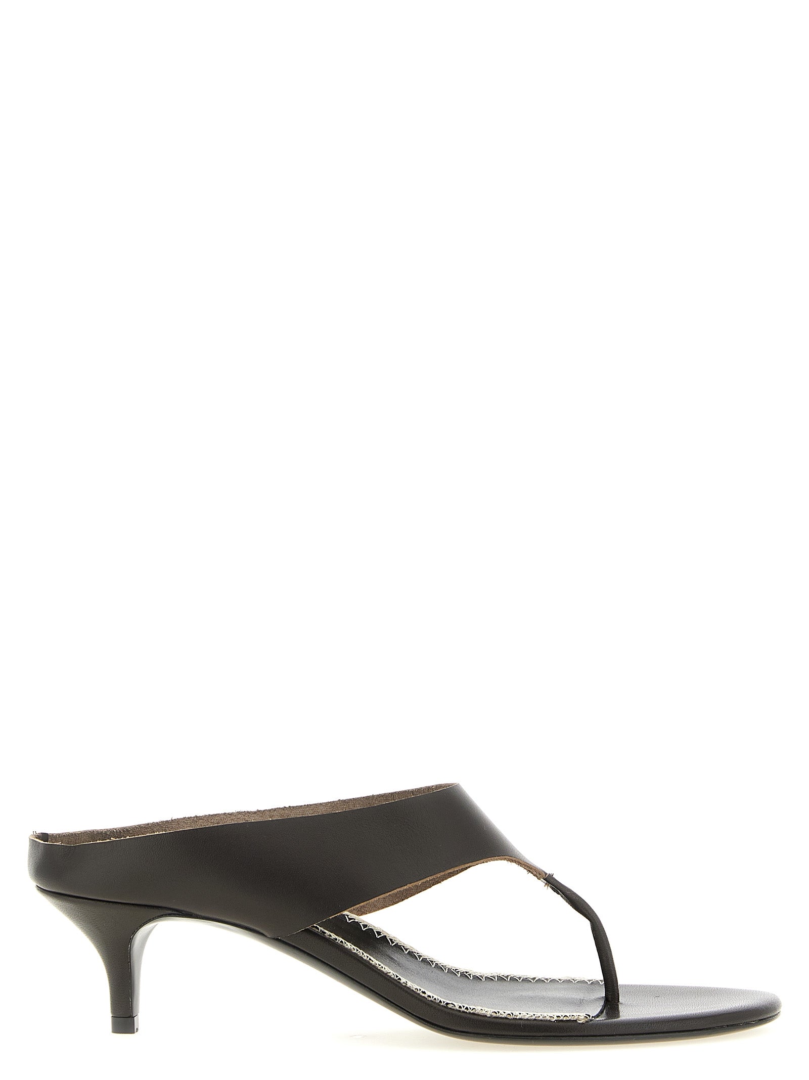 Magda Butrym Braune Ledersandalen mit Stilettoabsatz