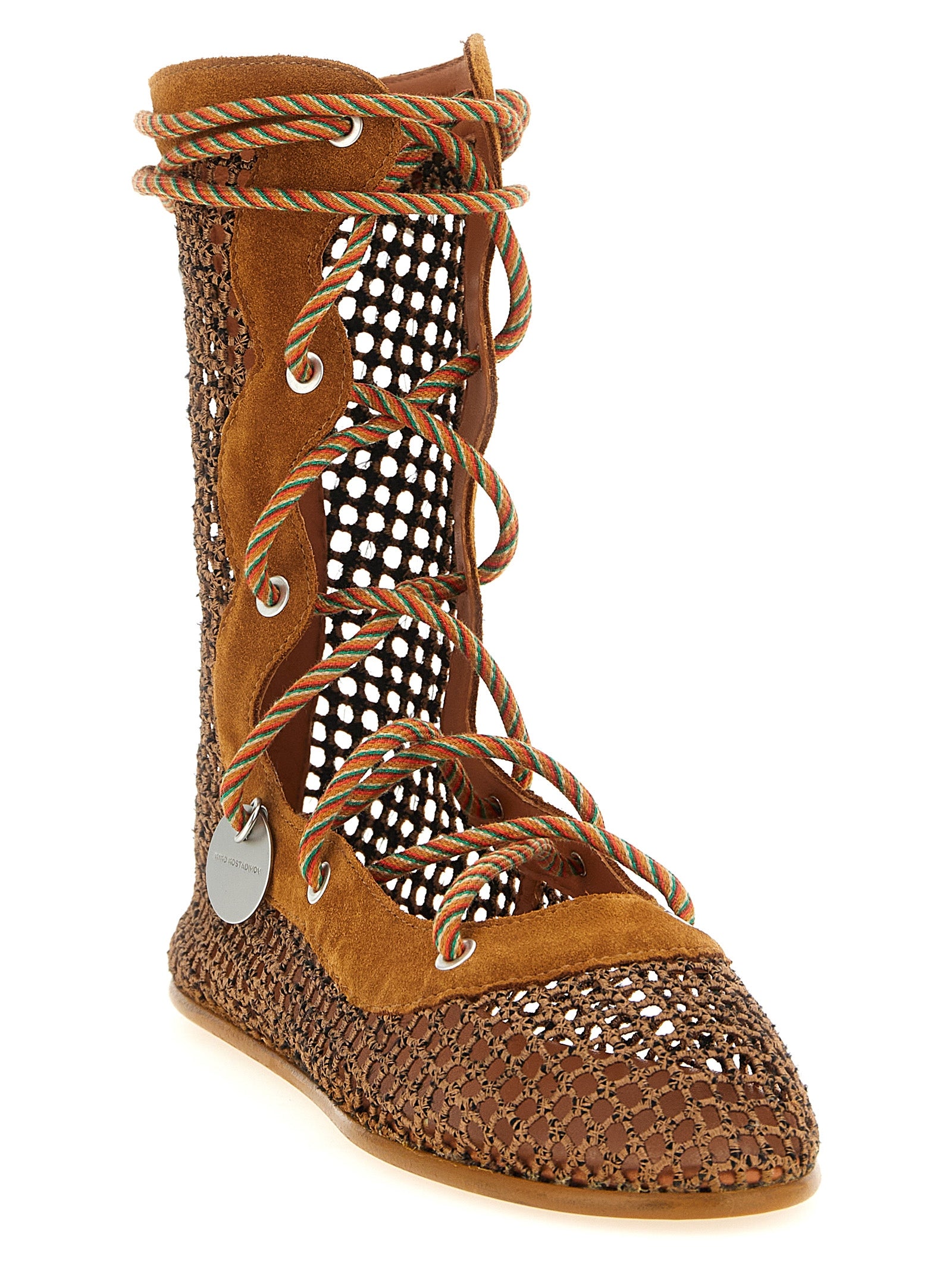 Kiko Kostadinov Braune Ankle Boots aus Polyester