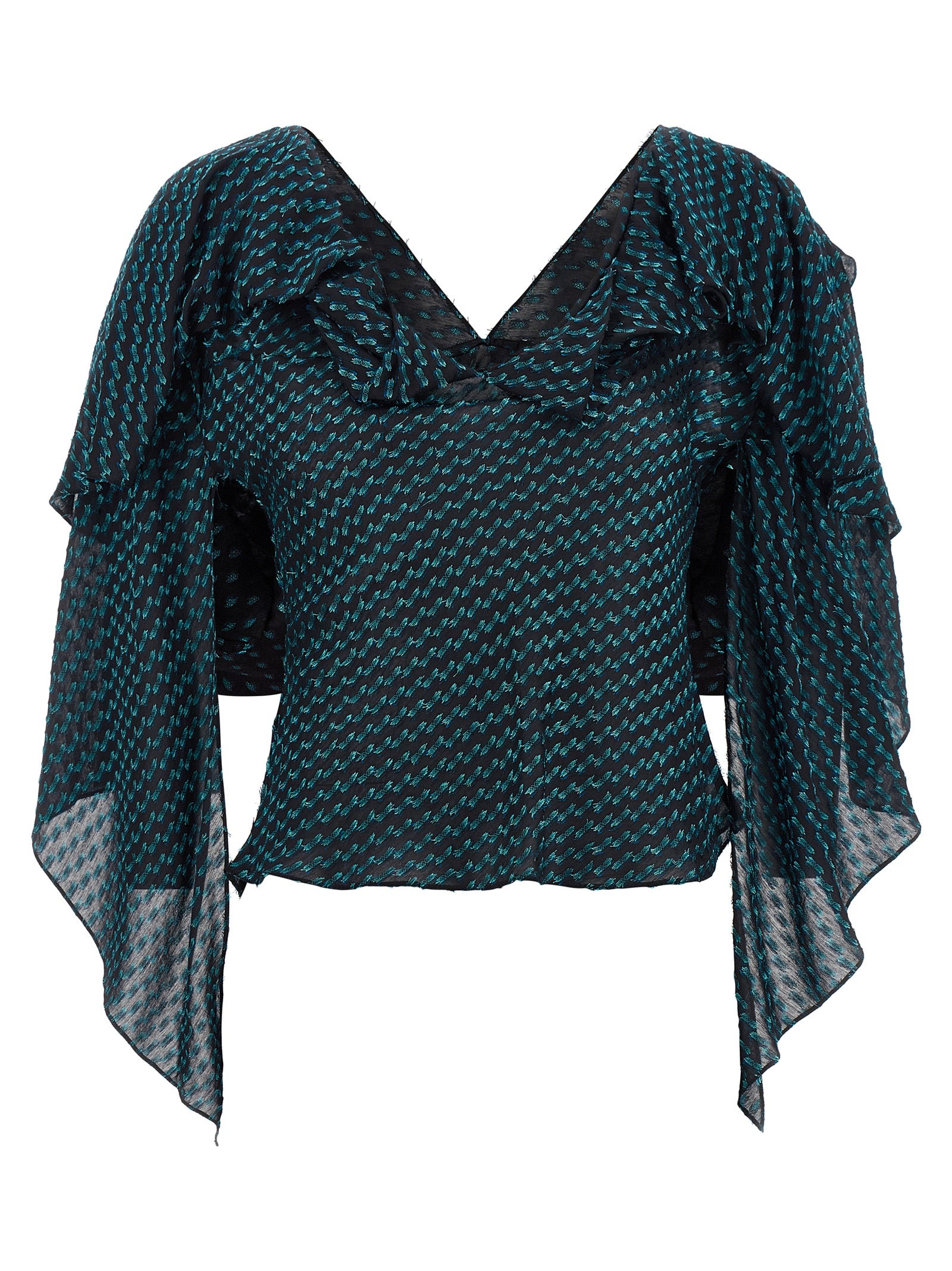 Kiko Kostadinov Blaue Modal-Bluse