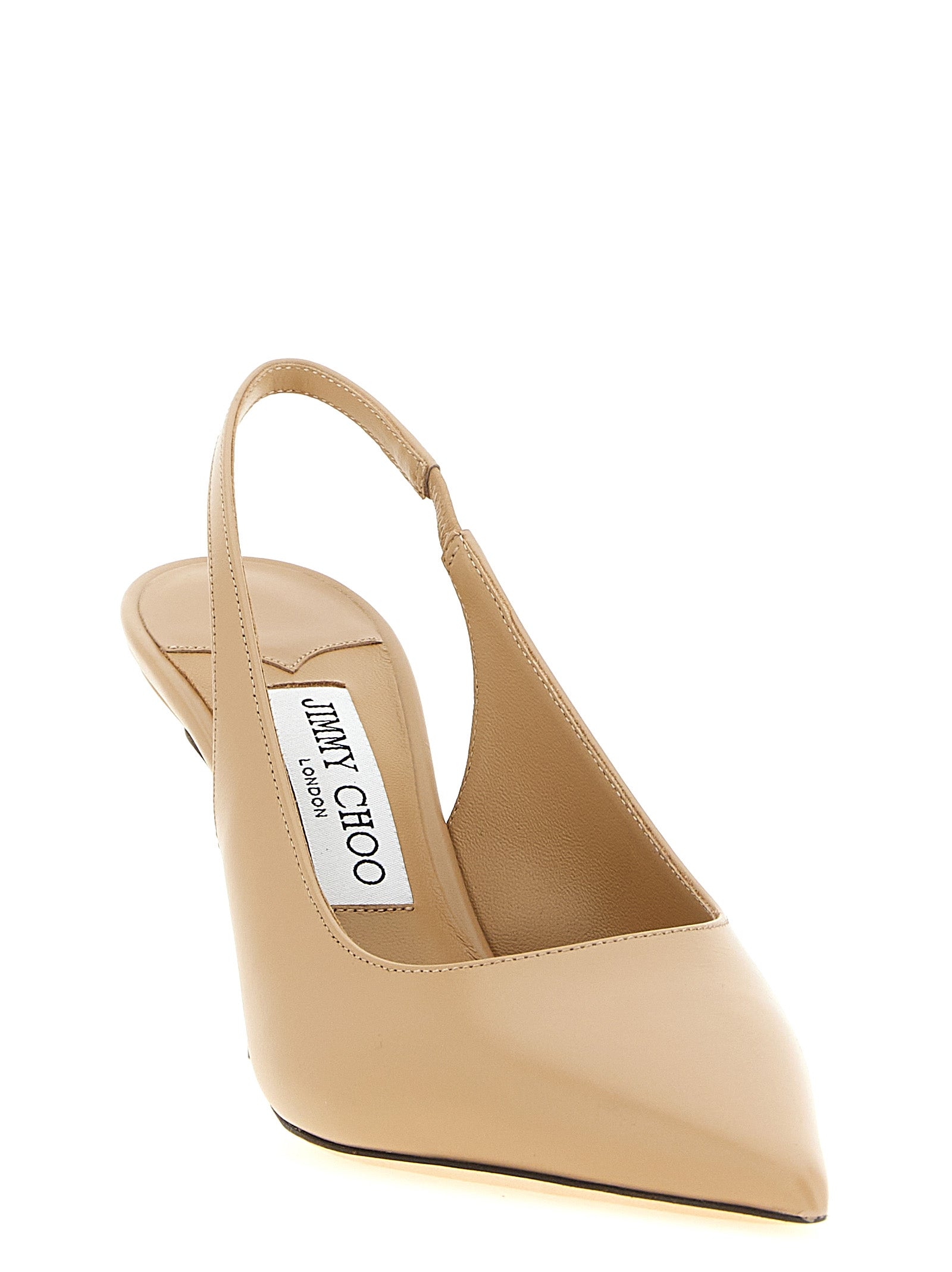 Jimmy Choo Beige Leder Pumps mit hohem Absatz