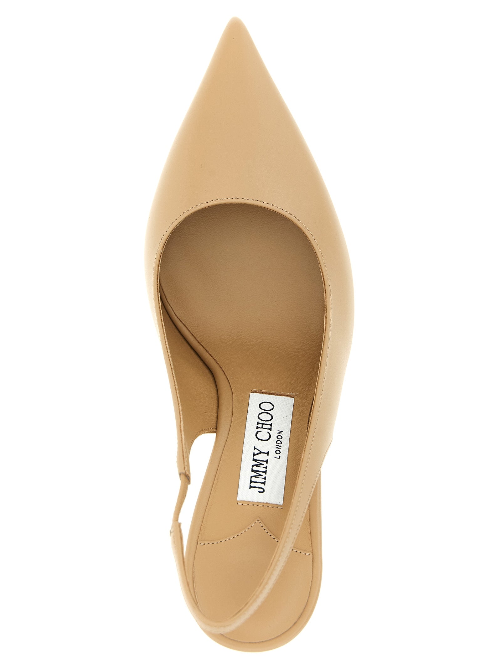 Jimmy Choo Beige Leder Pumps mit hohem Absatz