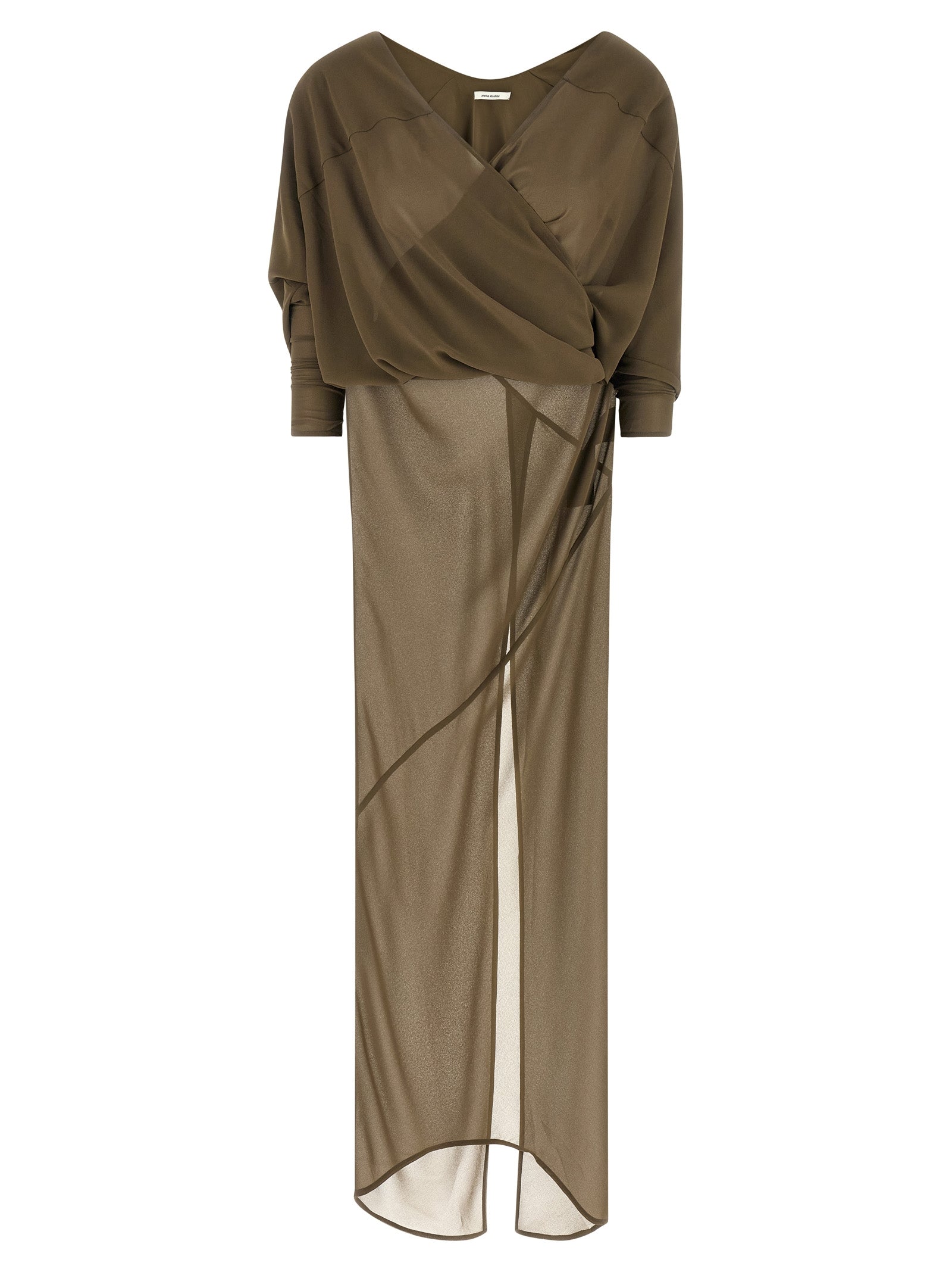 Entire Studios Zweifarbige Polyester-Maxikleid