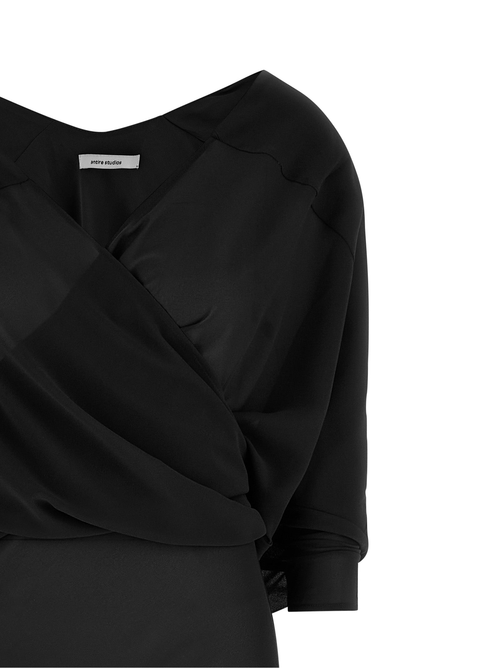 Entire Studios Schwarzes Maxikleid aus Polyester