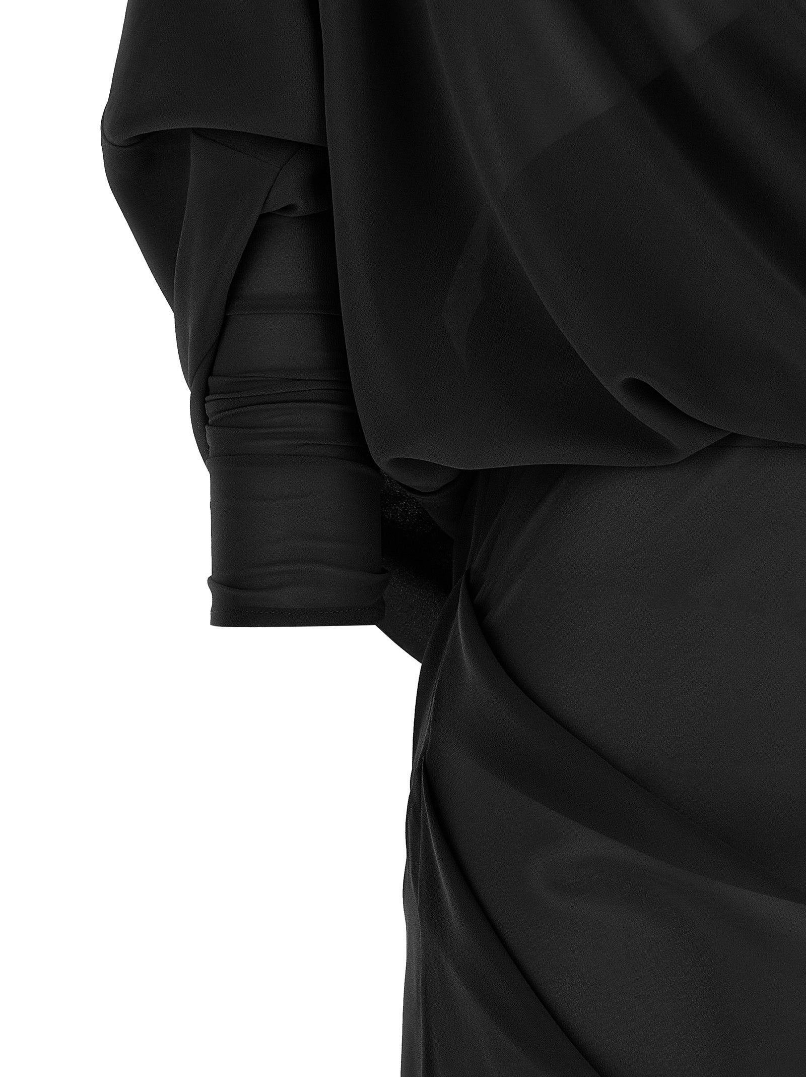 Entire Studios Schwarzes Maxikleid aus Polyester