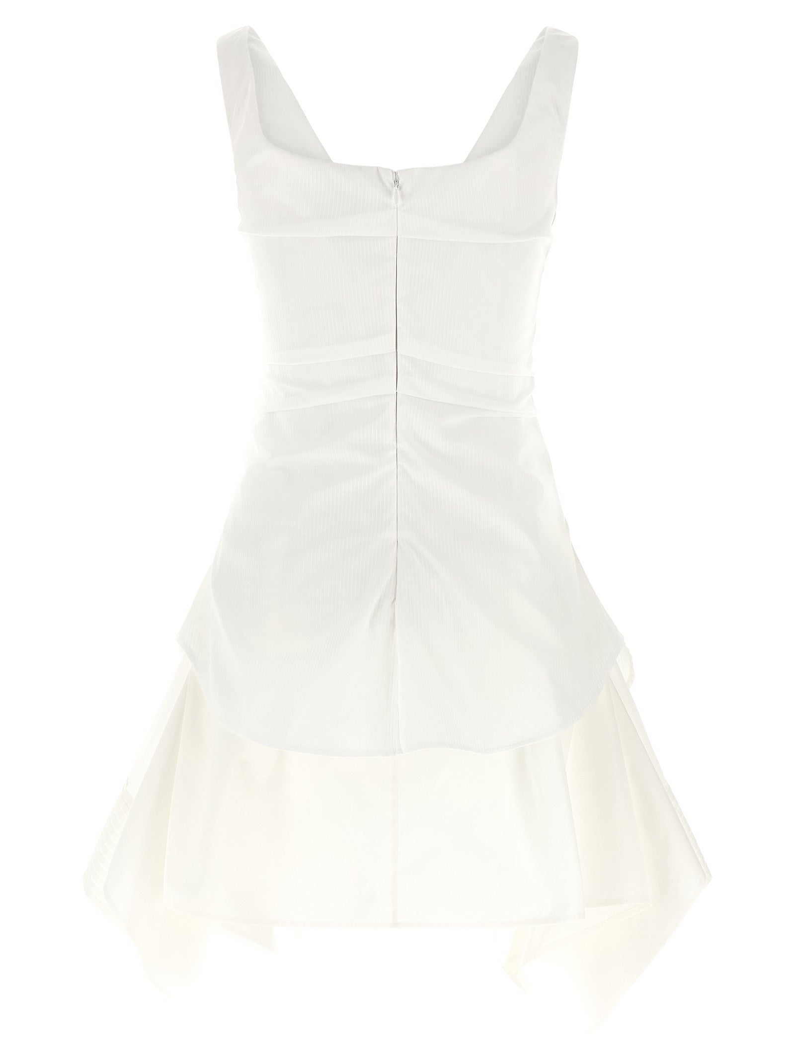 Alexander McQueen Weißes Baumwoll-Kurzkleid