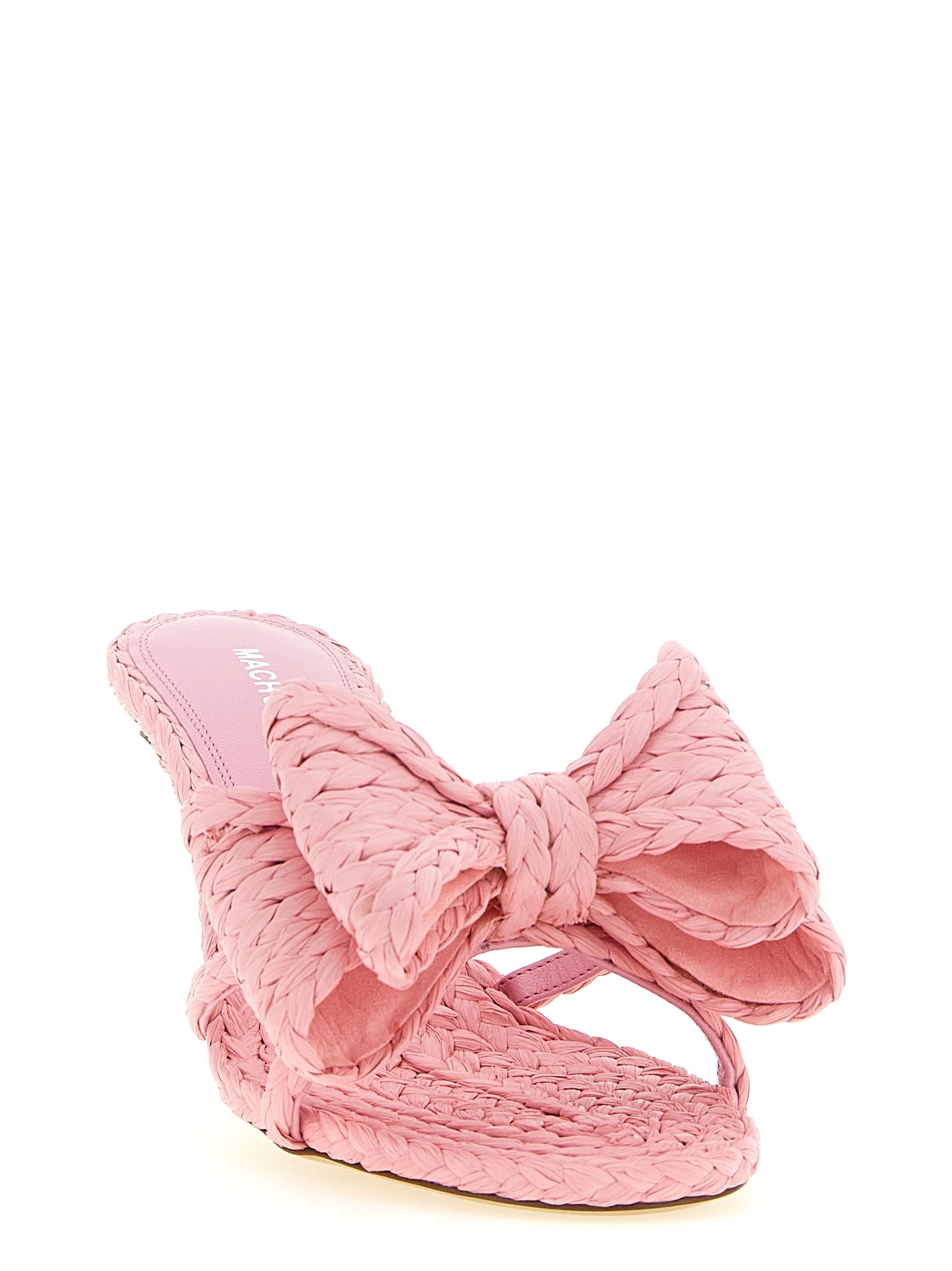 MACH & MACH Raffia-Stiletto-Sandalen in Multicolor