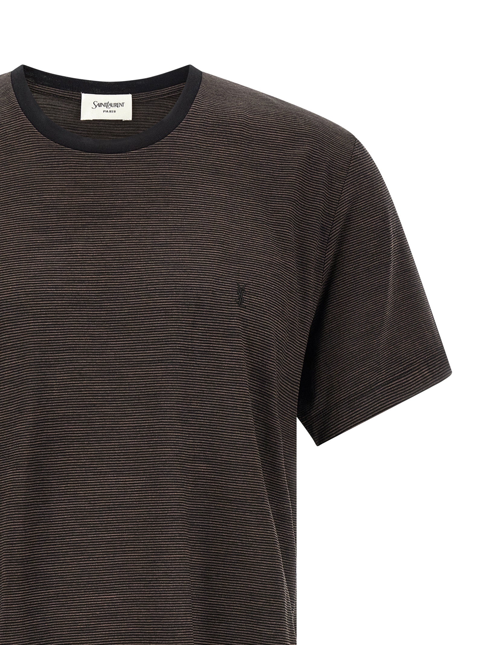 Saint Laurent Braunes Woll-T-Shirt