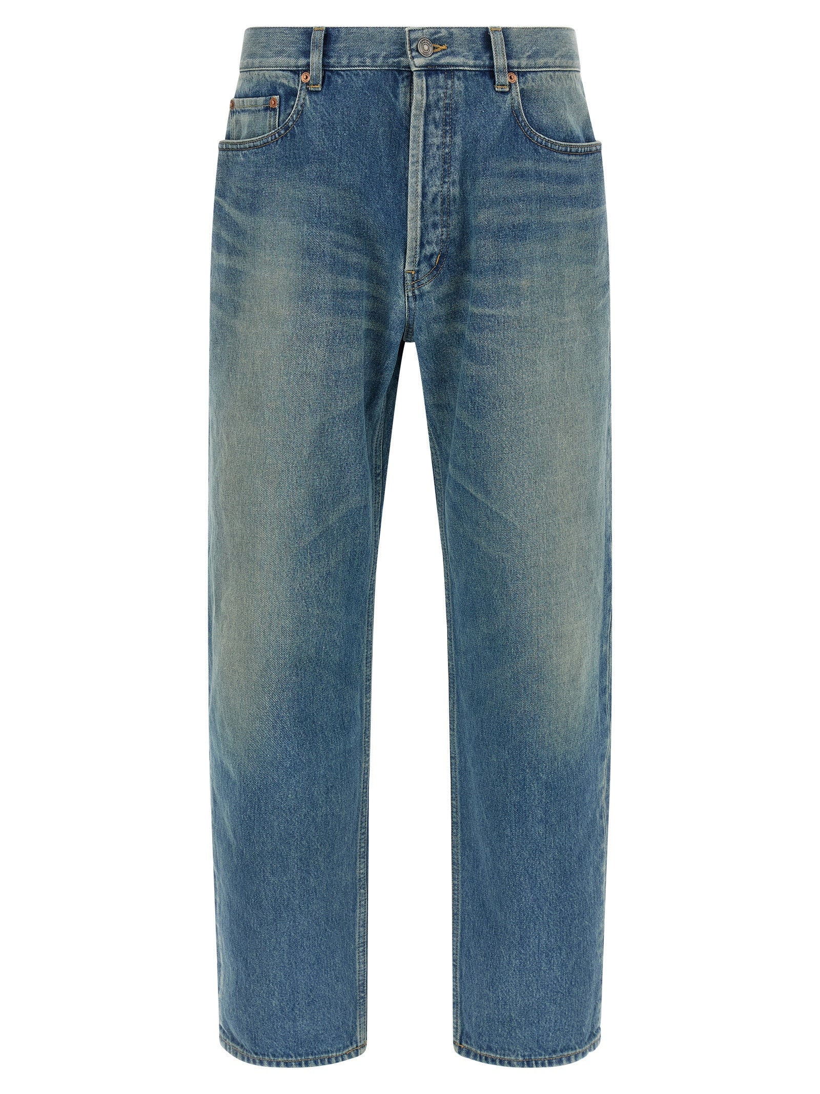 Saint Laurent Blaue Jeans aus Baumwolle im geraden Schnitt