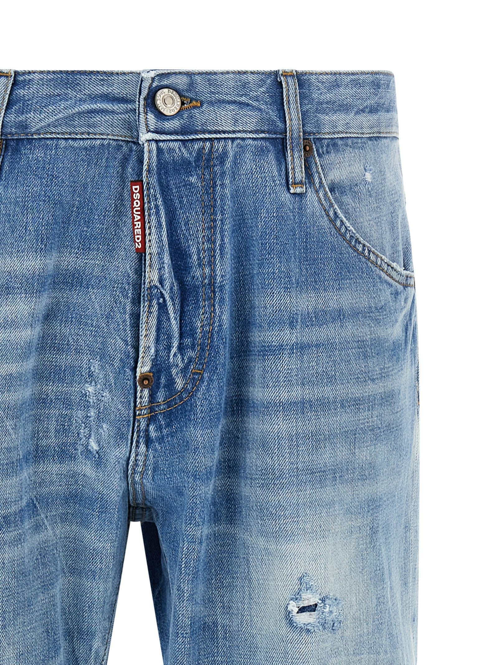 Dsquared² Blaue Jeans aus Baumwolle im geraden Schnitt