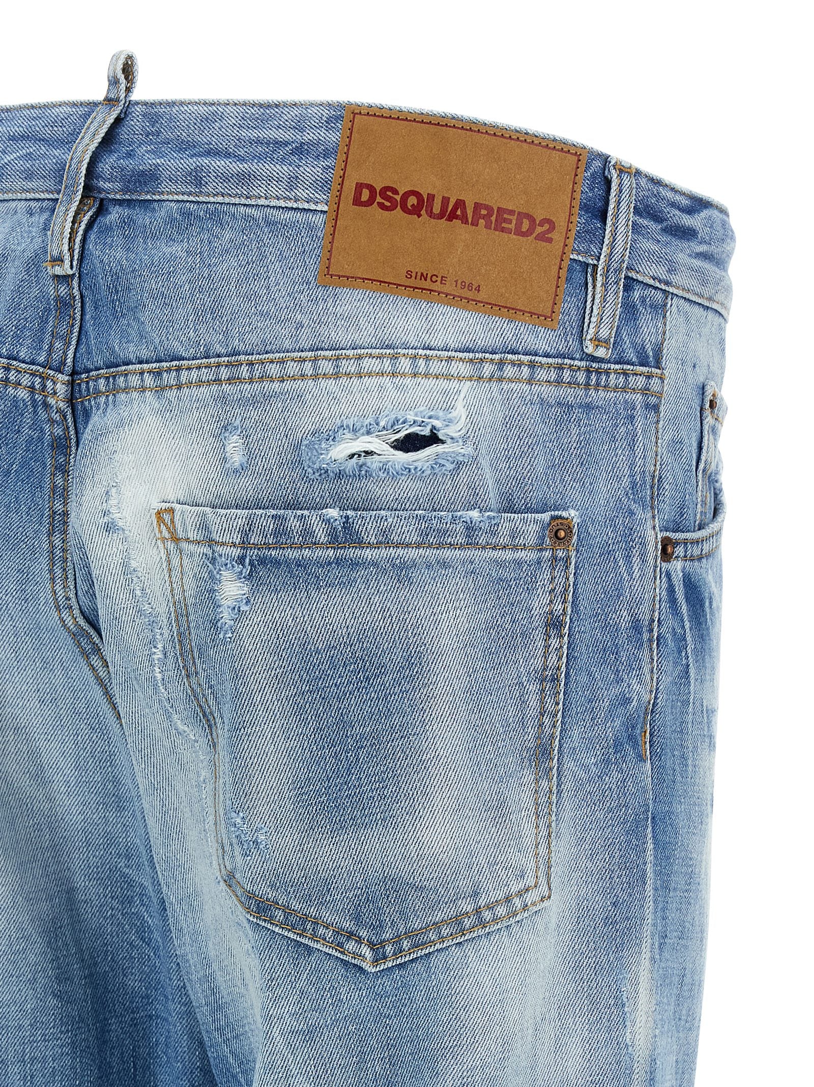 Dsquared² Blaue Jeans aus Baumwolle im geraden Schnitt