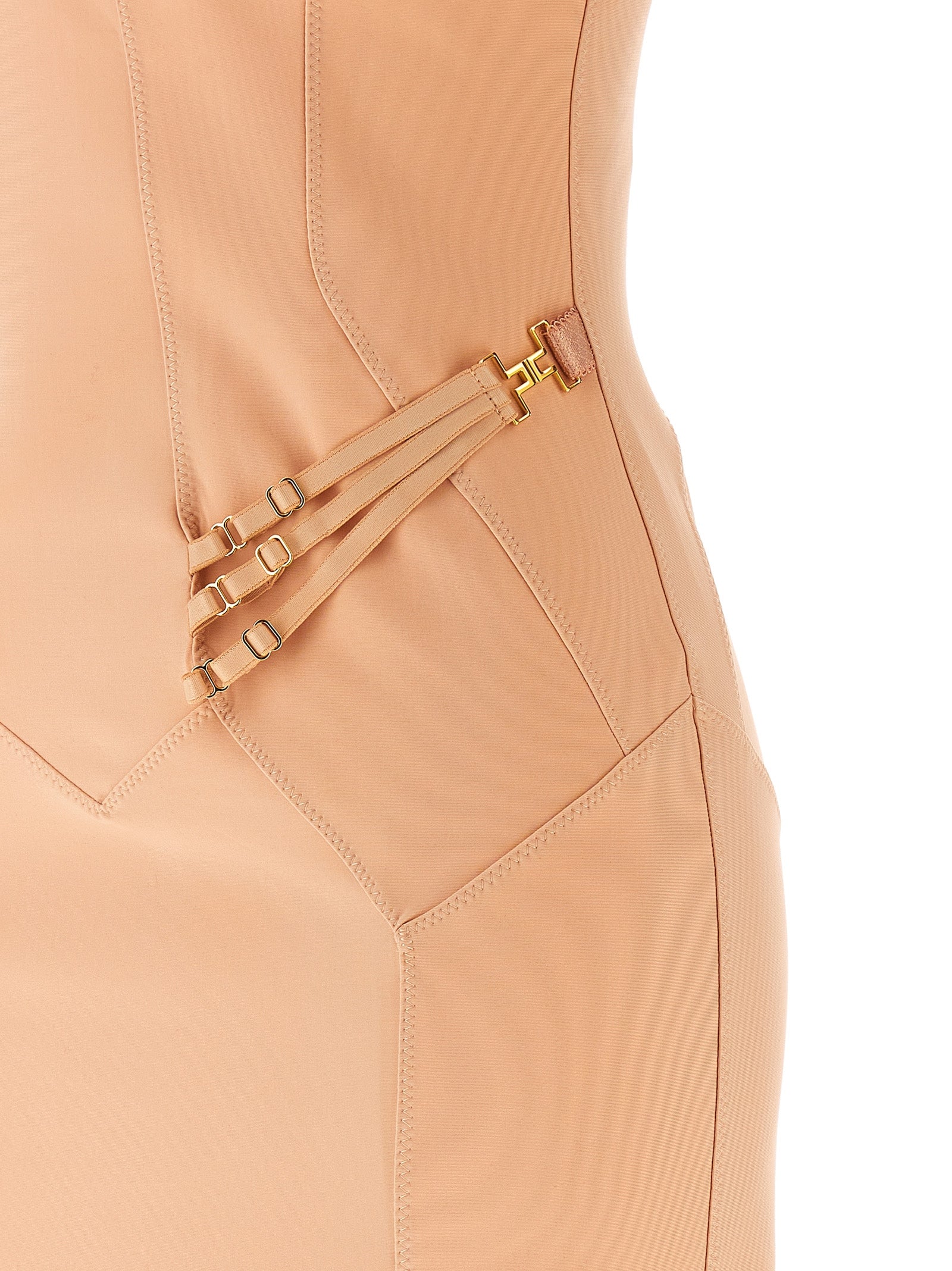 Elisabetta Franchi Mehrfarbiges Midikleid aus Polyamid