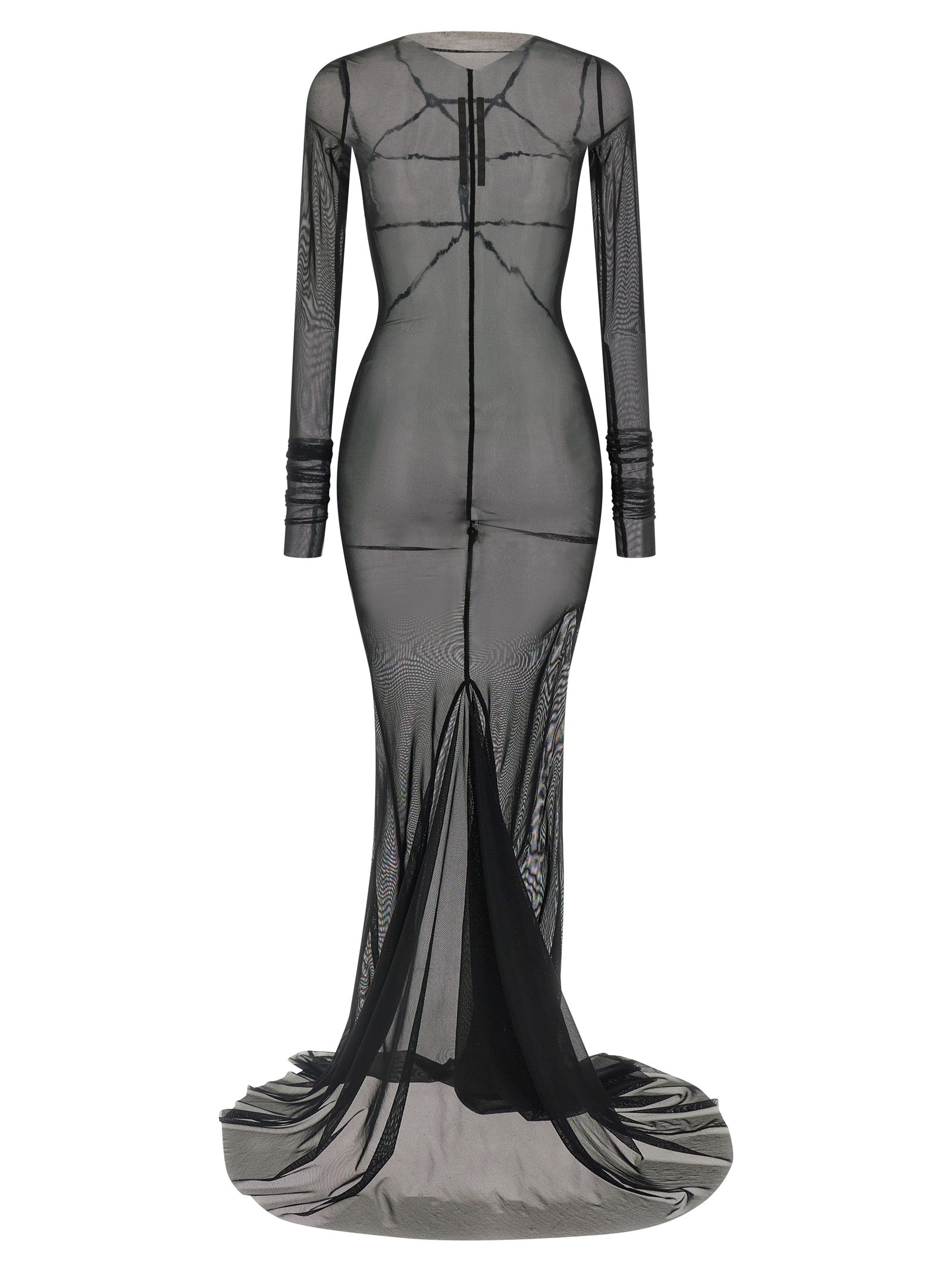 Rick Owens Langes schwarzes Kleid aus Nylon