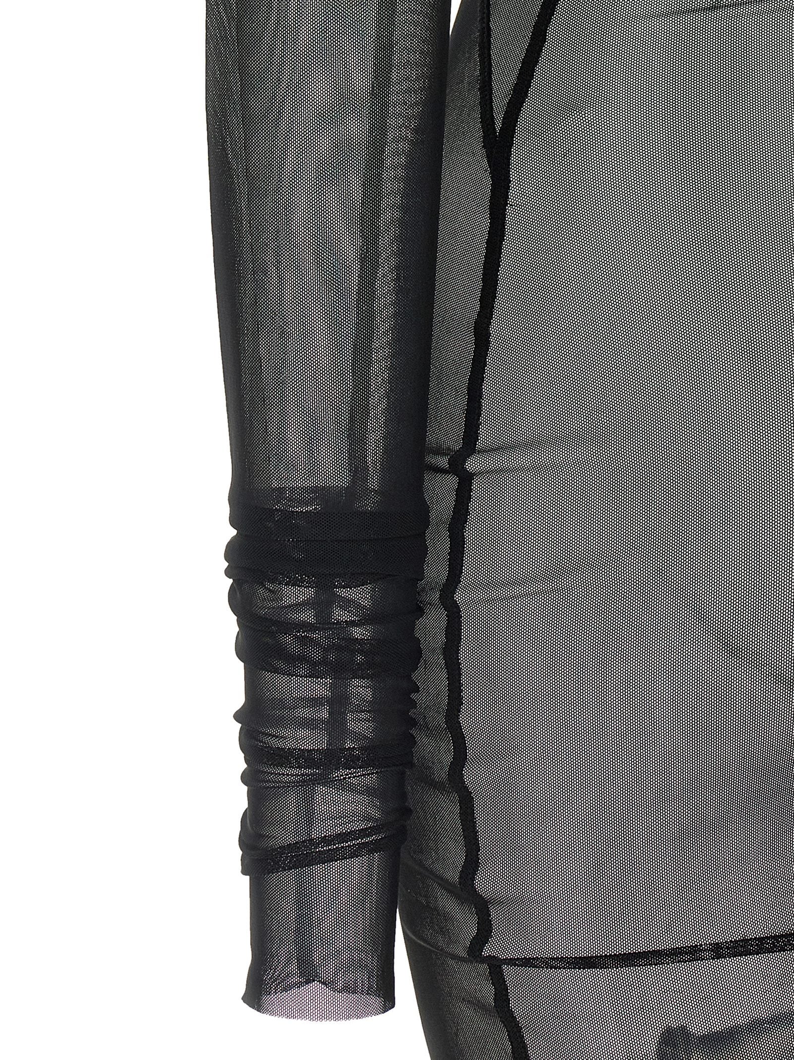 Rick Owens Langes schwarzes Kleid aus Nylon