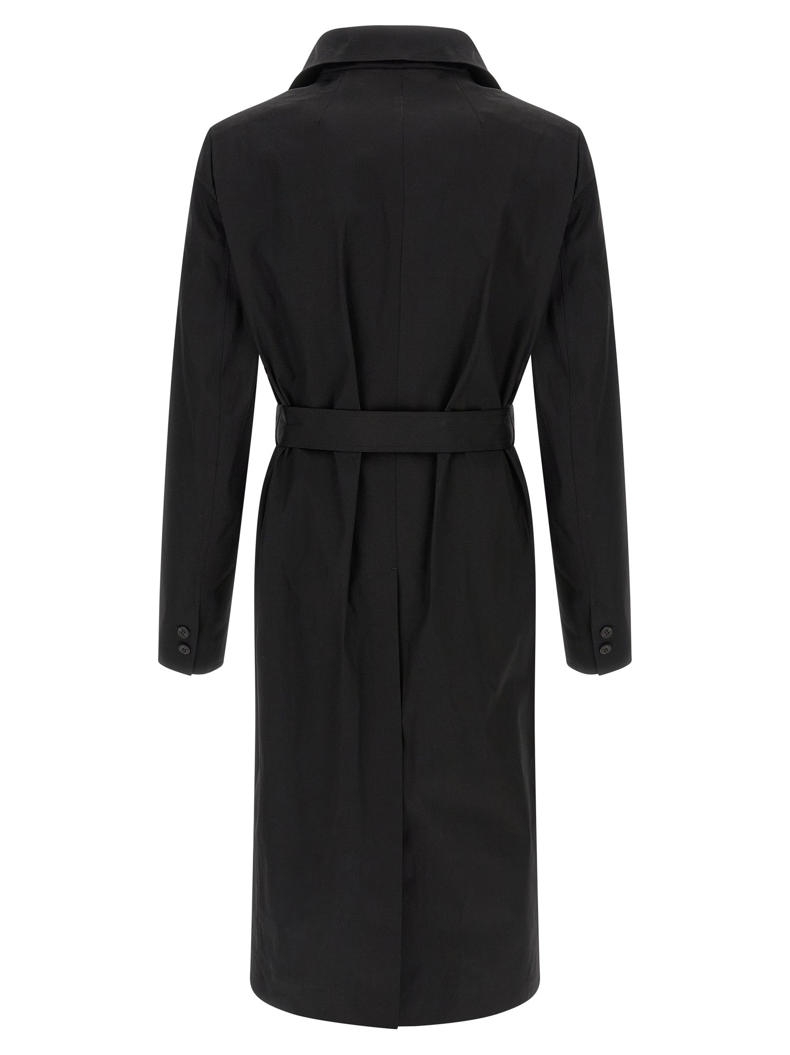 Rick Owens Schwarzer Baumwollmantel