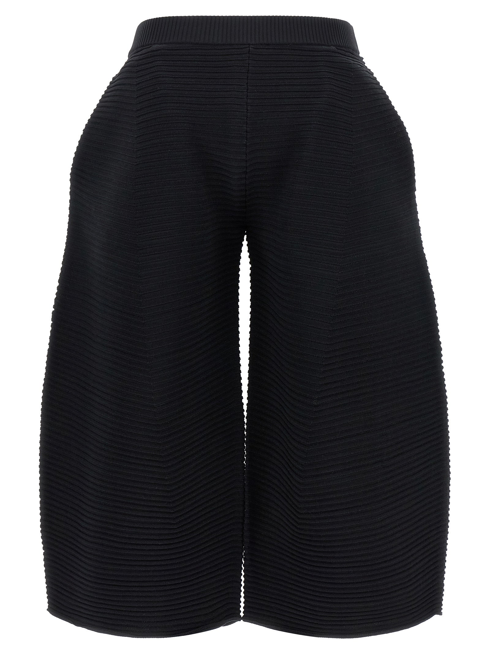 Issey Miyake Schwarze Cropped Hose aus Polyester