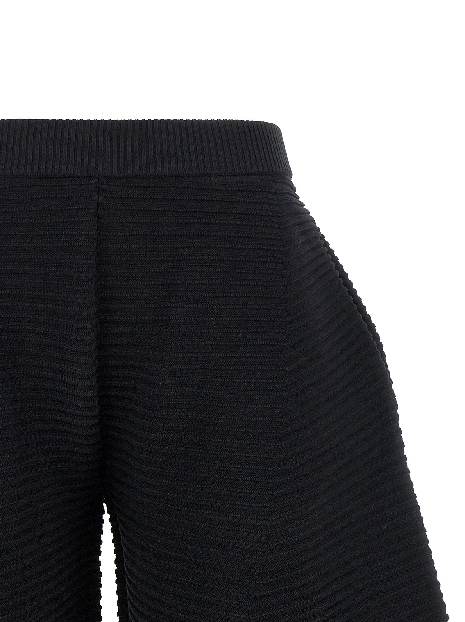 Issey Miyake Schwarze Cropped Hose aus Polyester