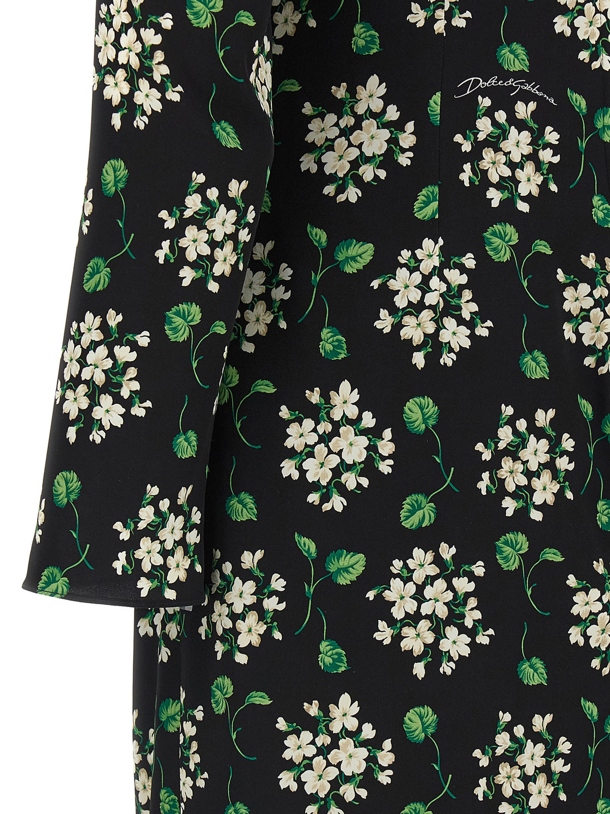 Dolce & Gabbana Schwarzes Midikleid aus Synthetik
