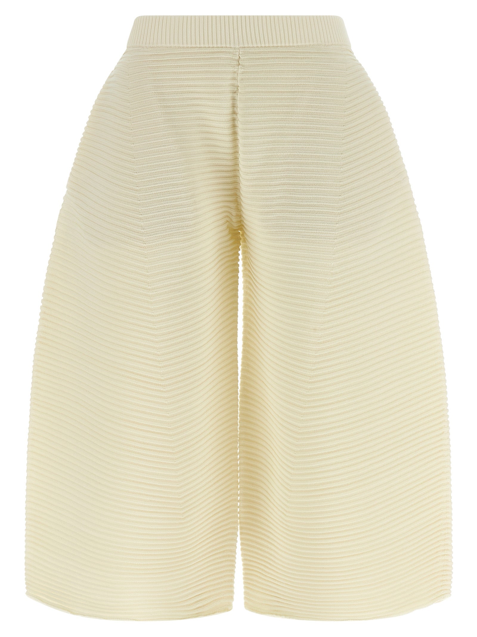 Issey Miyake Weiße Cropped Hose aus Polyester