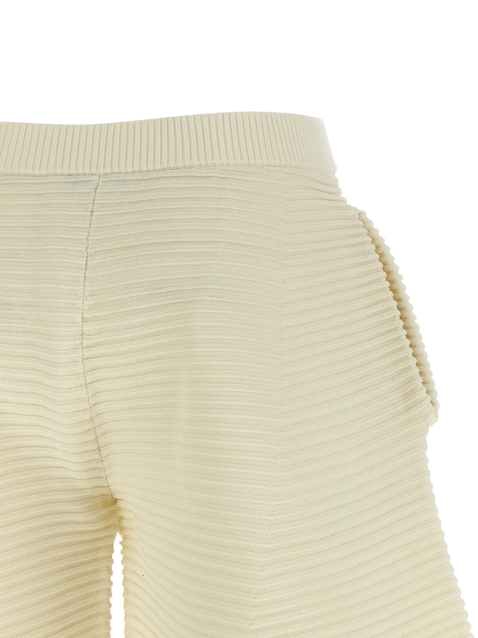 Issey Miyake Weiße Cropped Hose aus Polyester