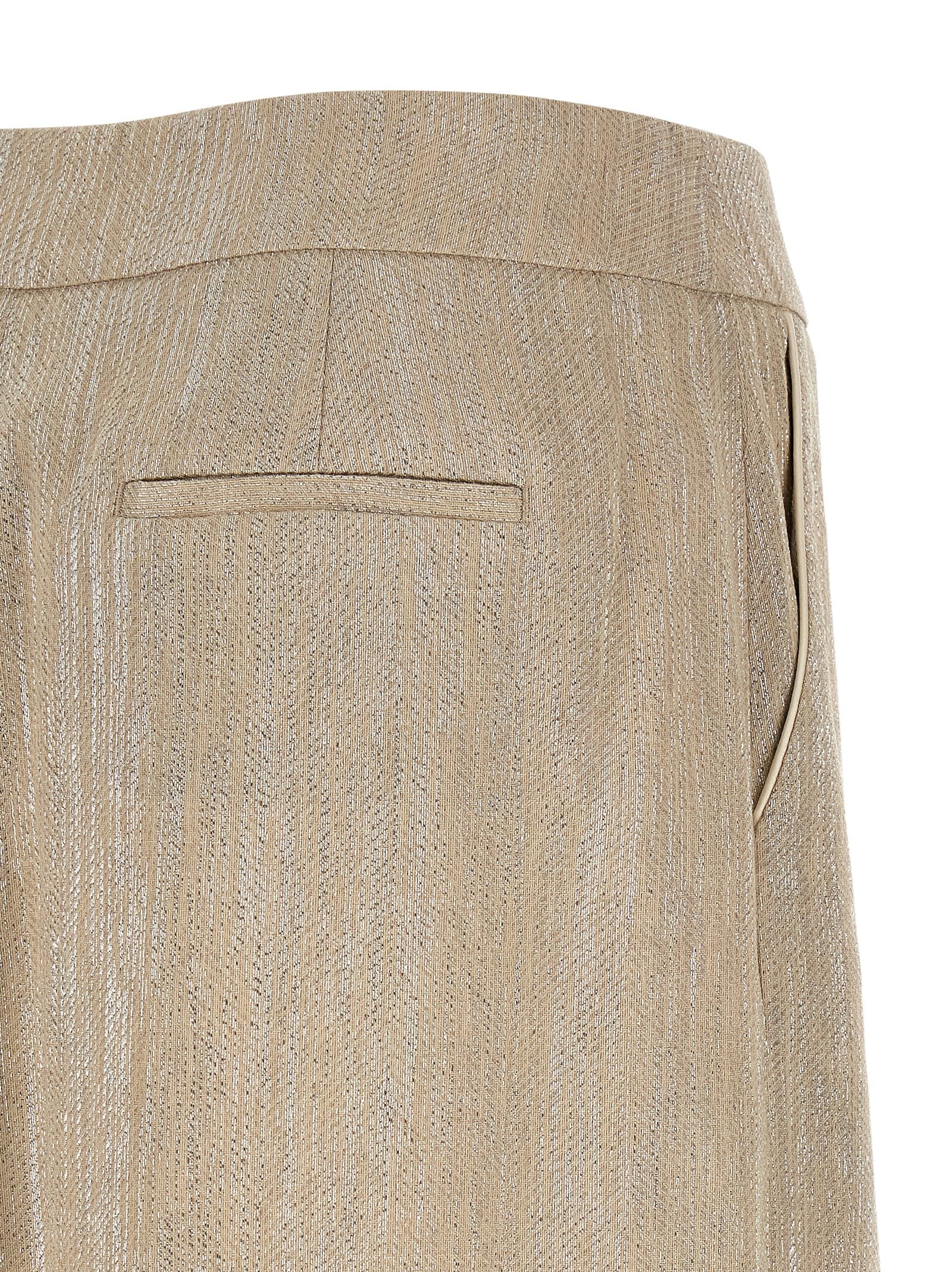 Peserico Beige Viskose Midirock