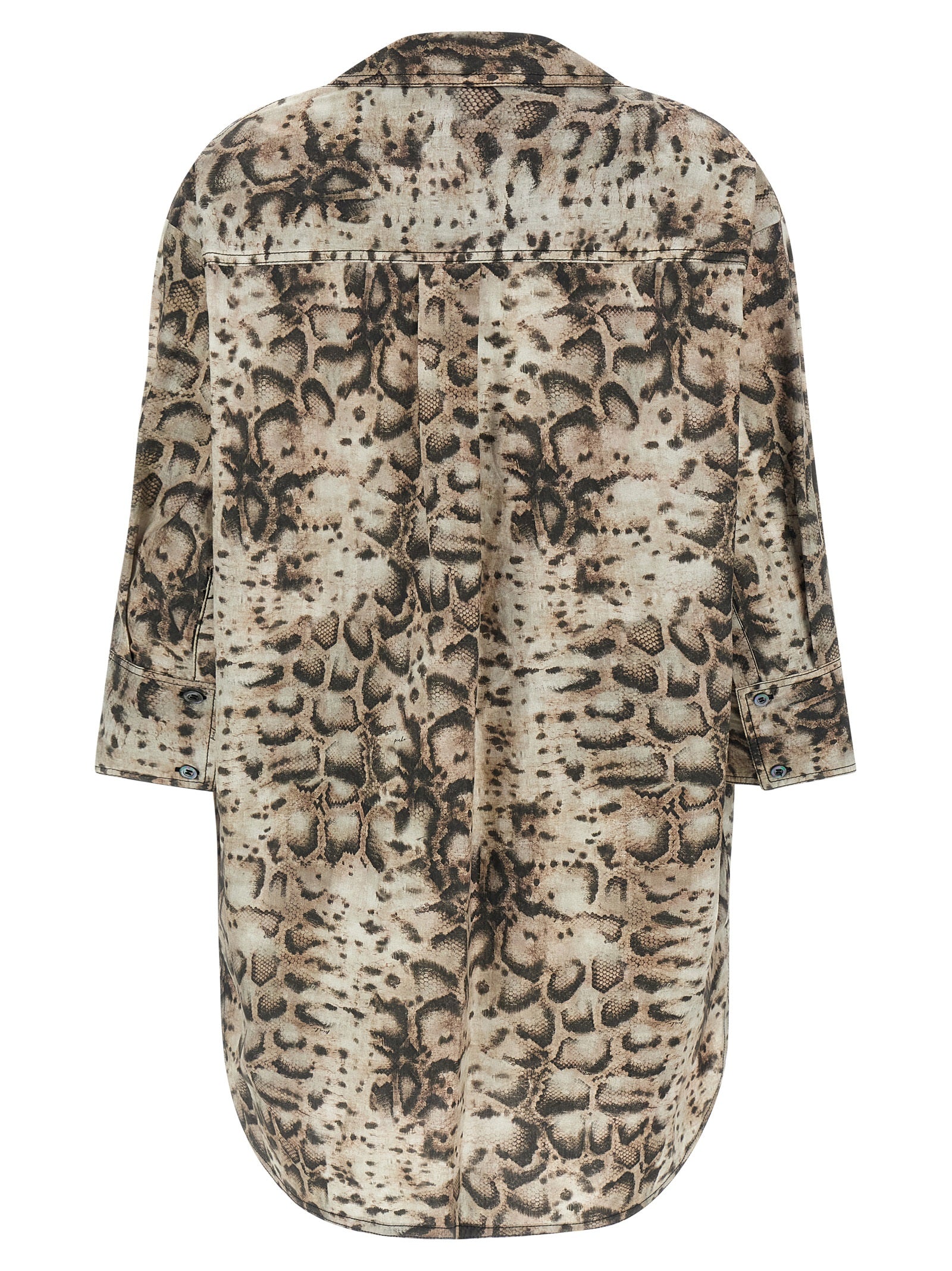 PINKO Graues Baumwoll-Kurzkleid