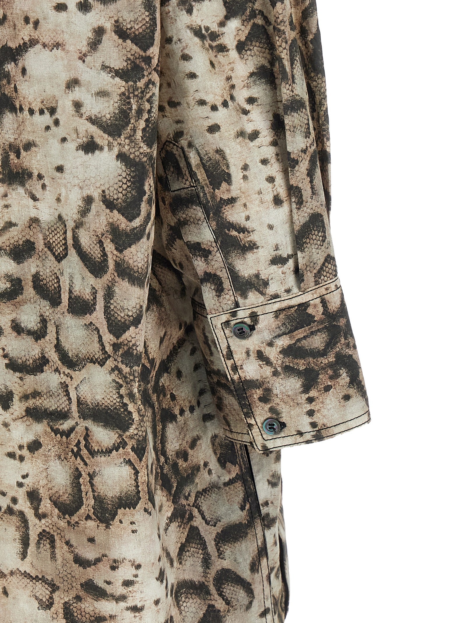 PINKO Graues Baumwoll-Kurzkleid