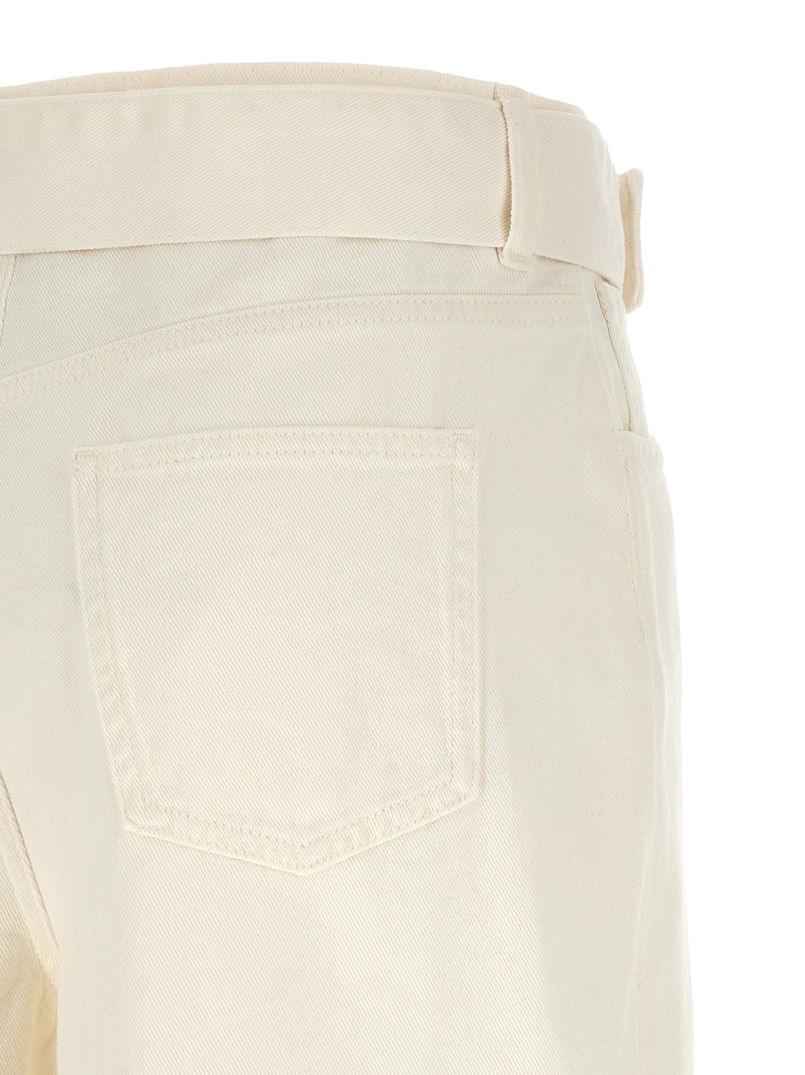 Twinset Weiße Baumwoll-Schlagjeans