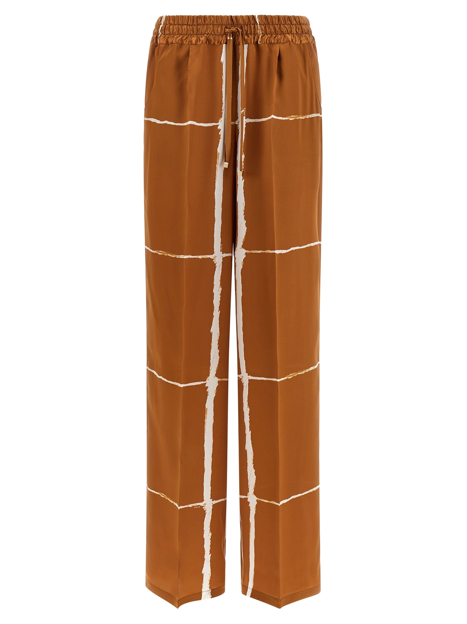 Kiton Braune Seidenhose Lässig