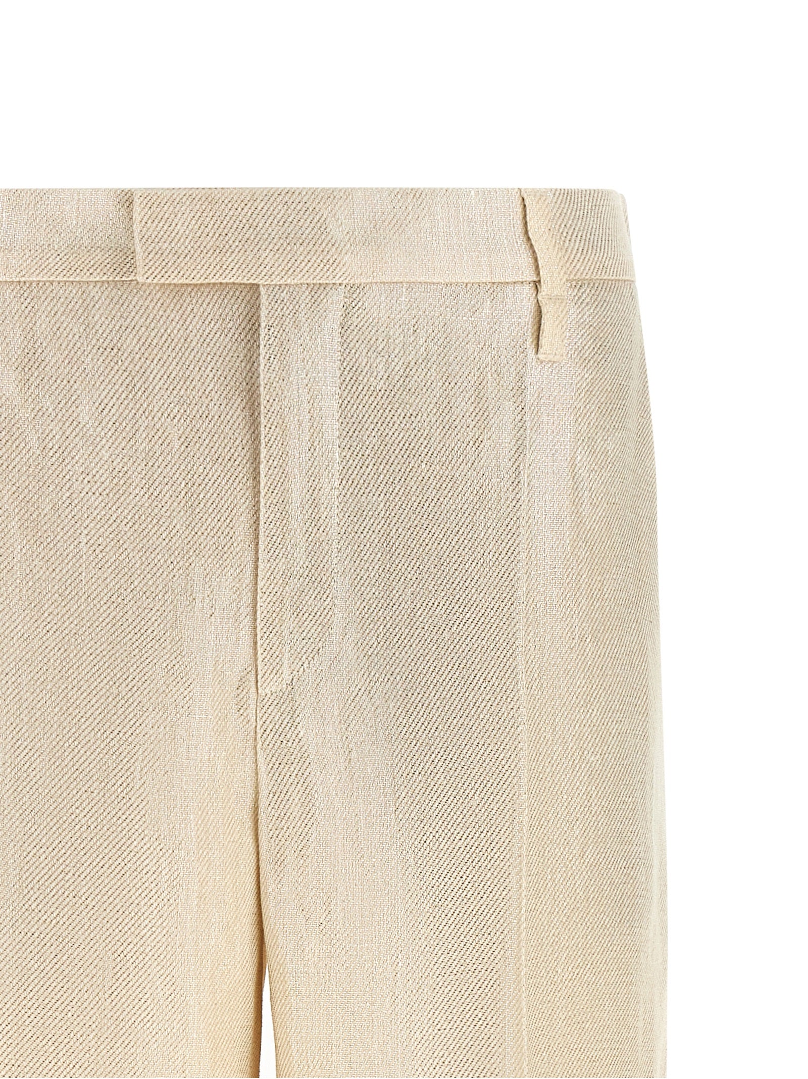 Brunello Cucinelli Legere Leinenhose in Gold