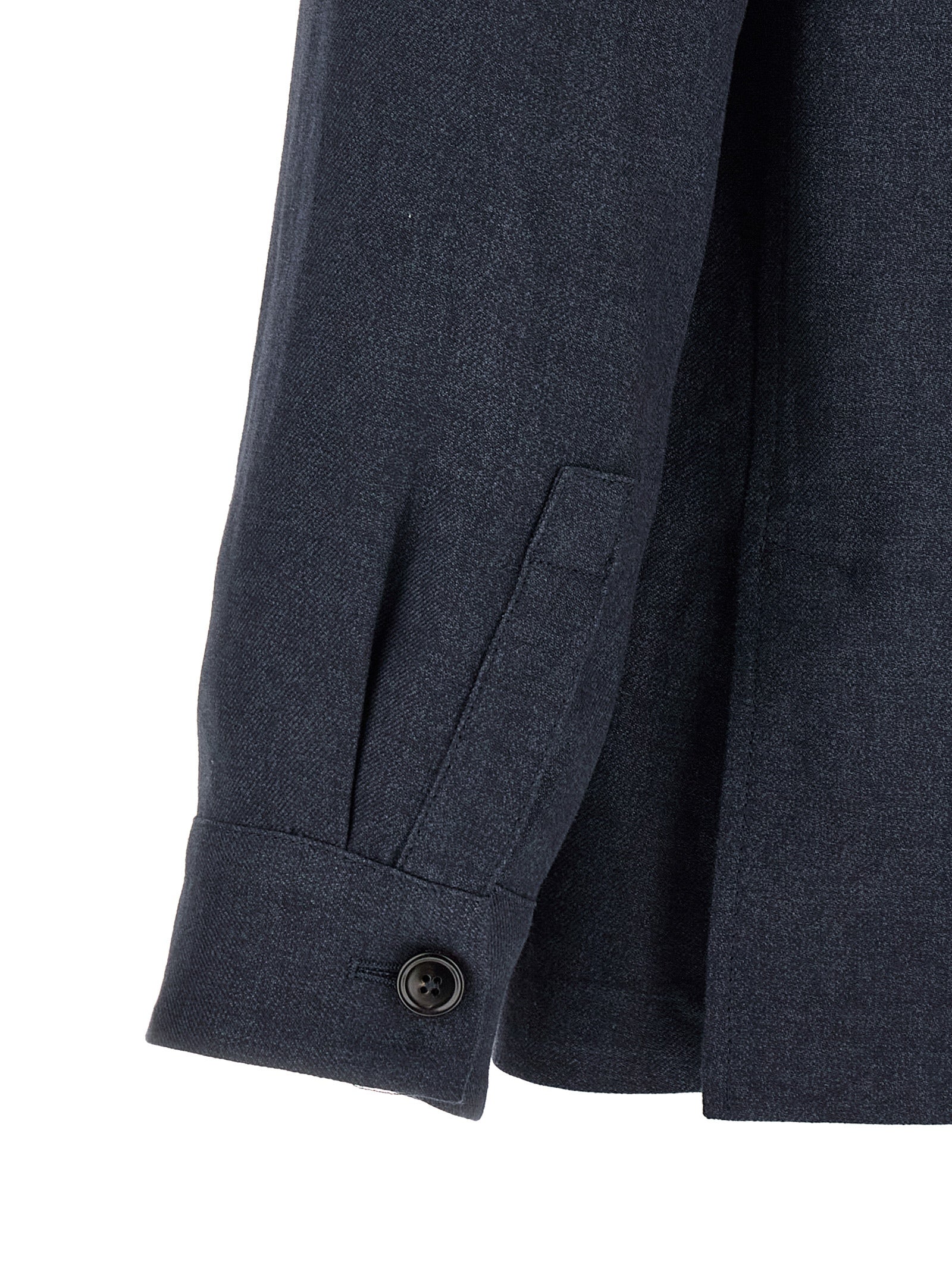 ZEGNA Blaue Leinen-Jacke in voller Länge