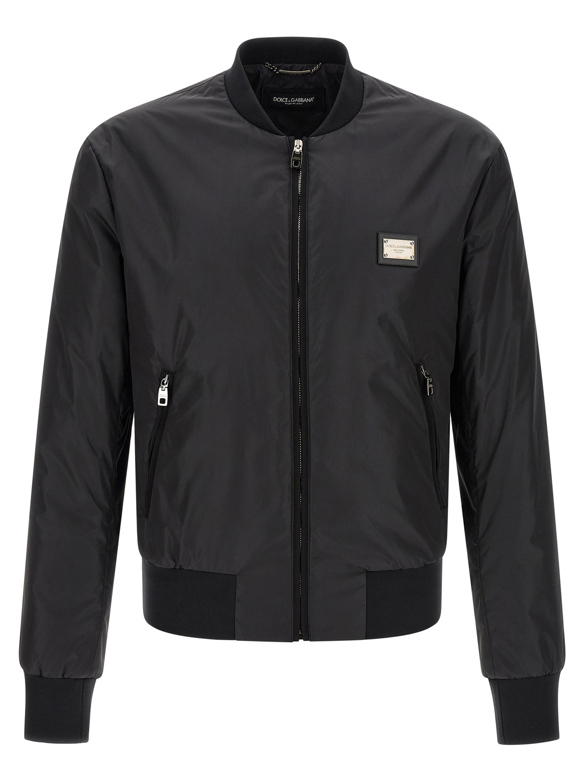Dolce & Gabbana Schwarzer Bomber aus Polyamid