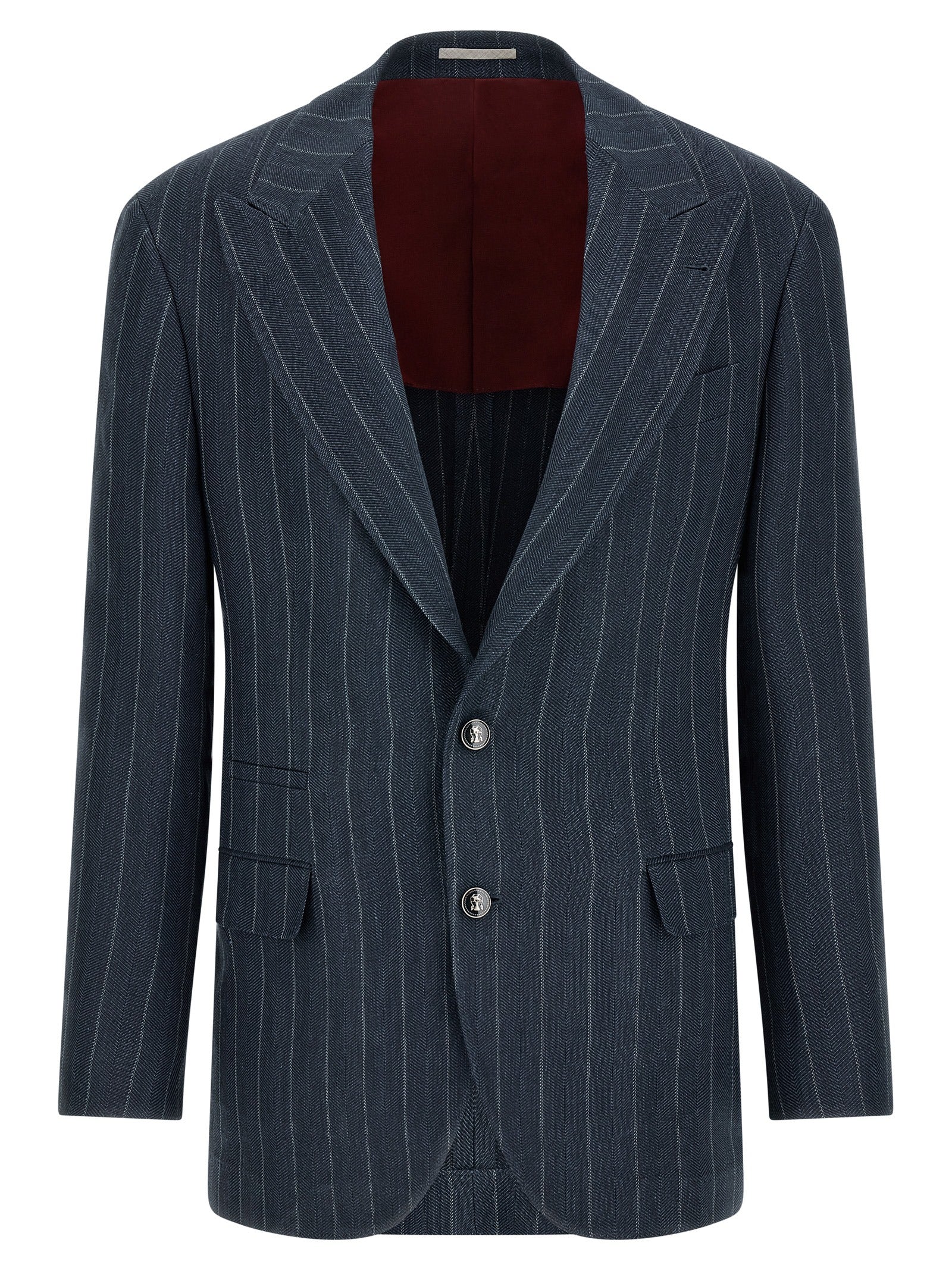 Brunello Cucinelli Blauer Hanf-Blazer