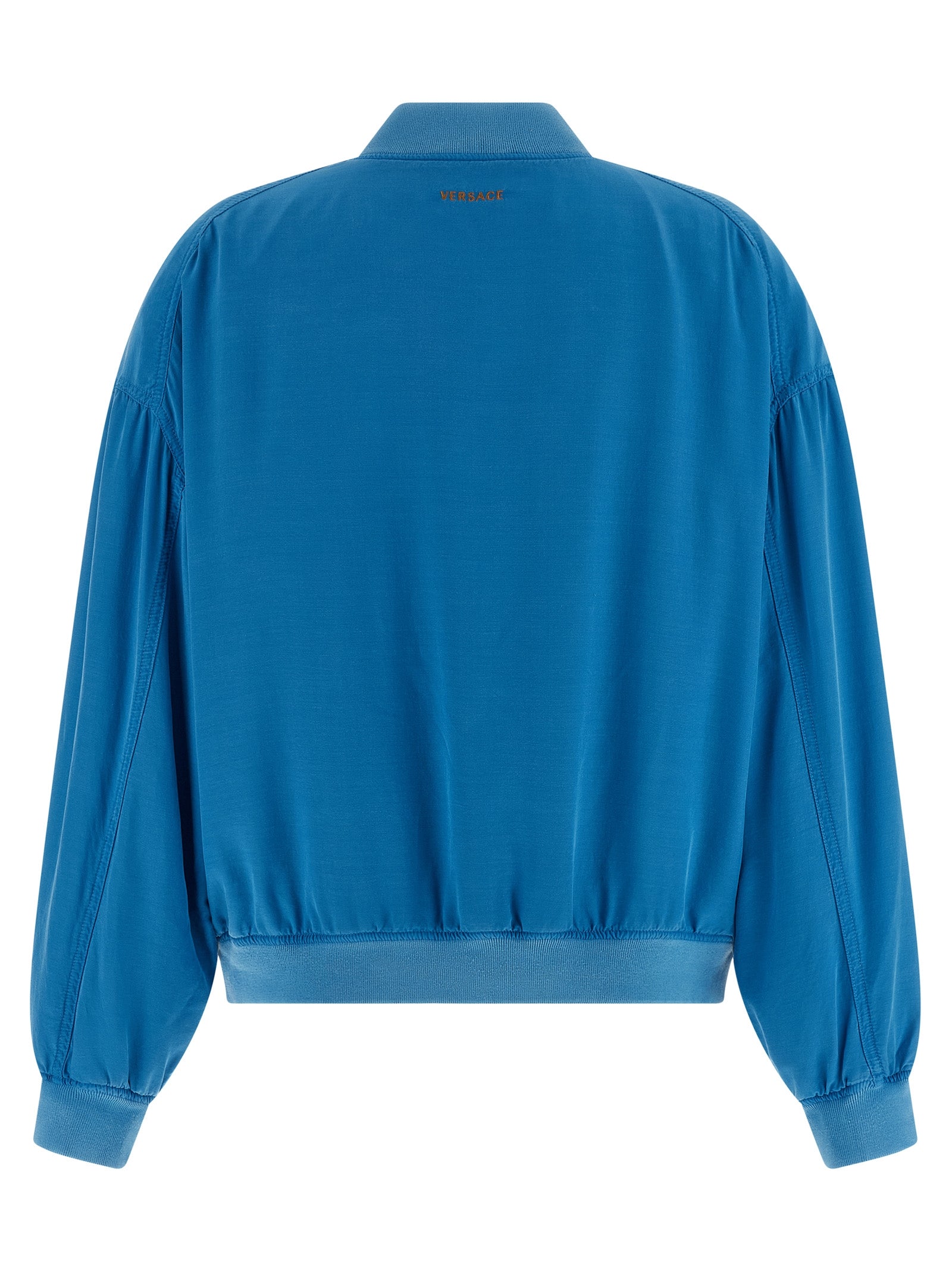 Versace Blauer Seidenbomber