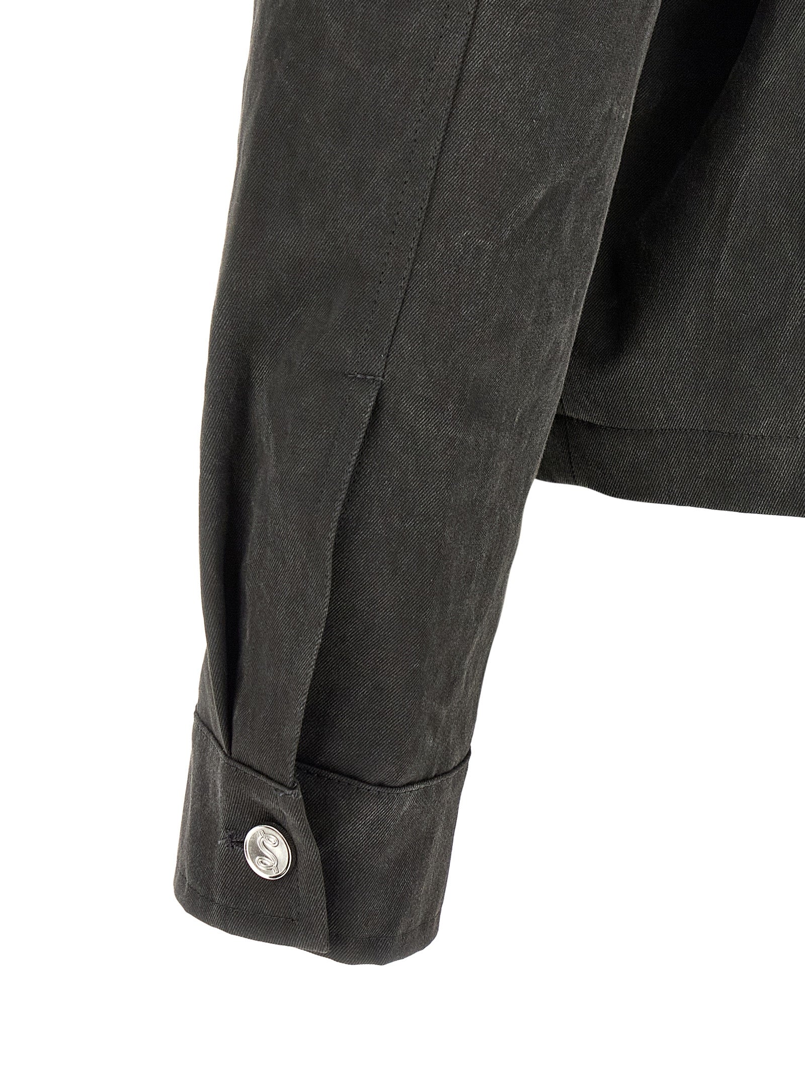 SÉFR Graue Baumwolljacke in voller Länge