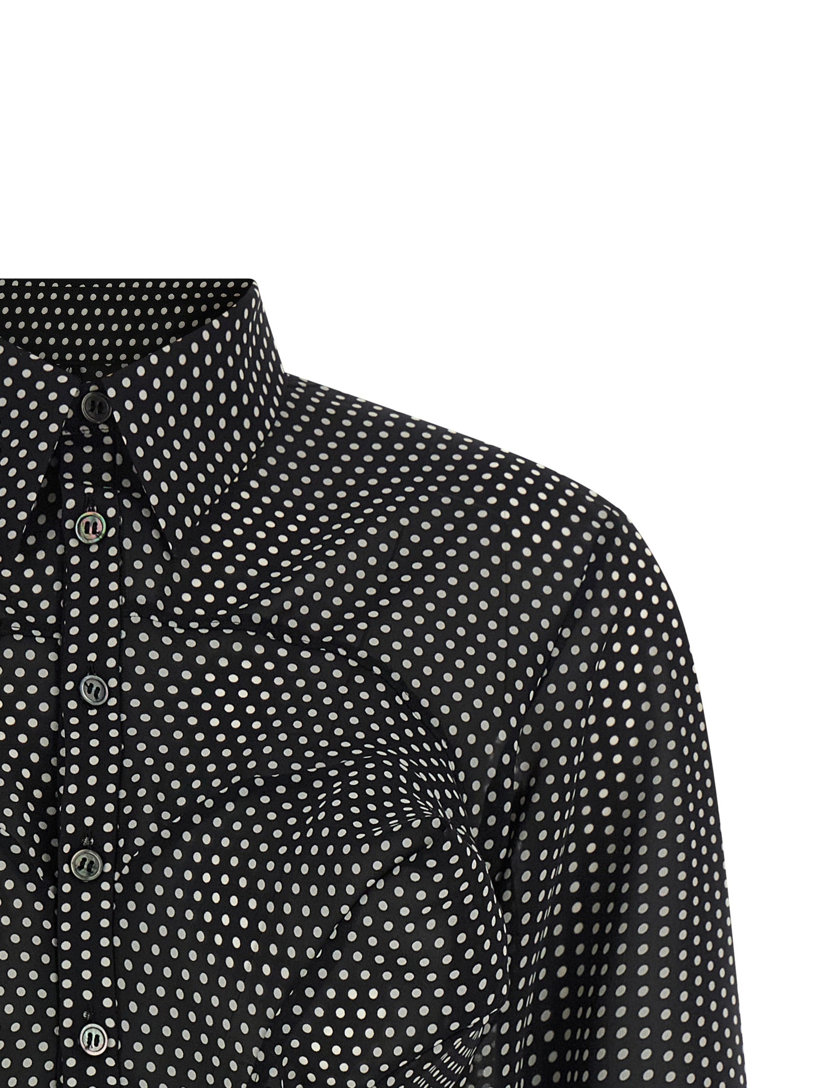 Junya Watanabe Grüne Polyester-Bluse