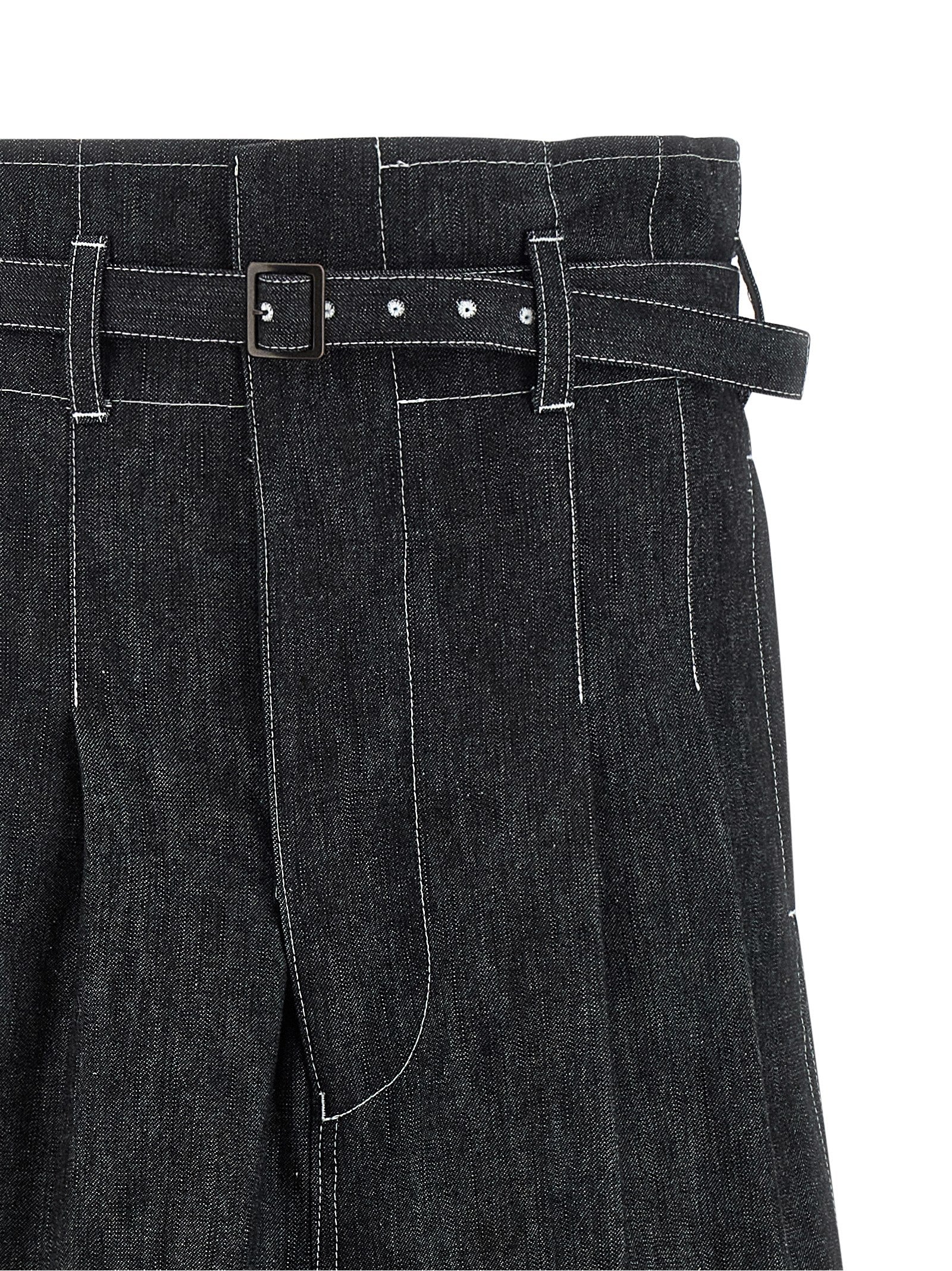 Junya Watanabe Schwarze Baumwoll-Bermudashorts