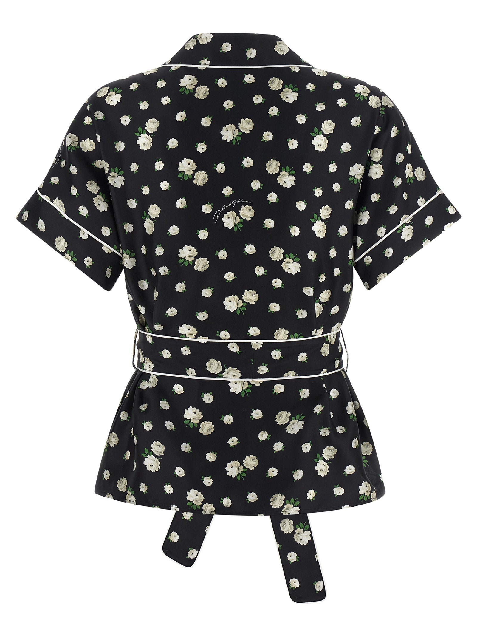 Dolce & Gabbana Schwarze Seidenbluse