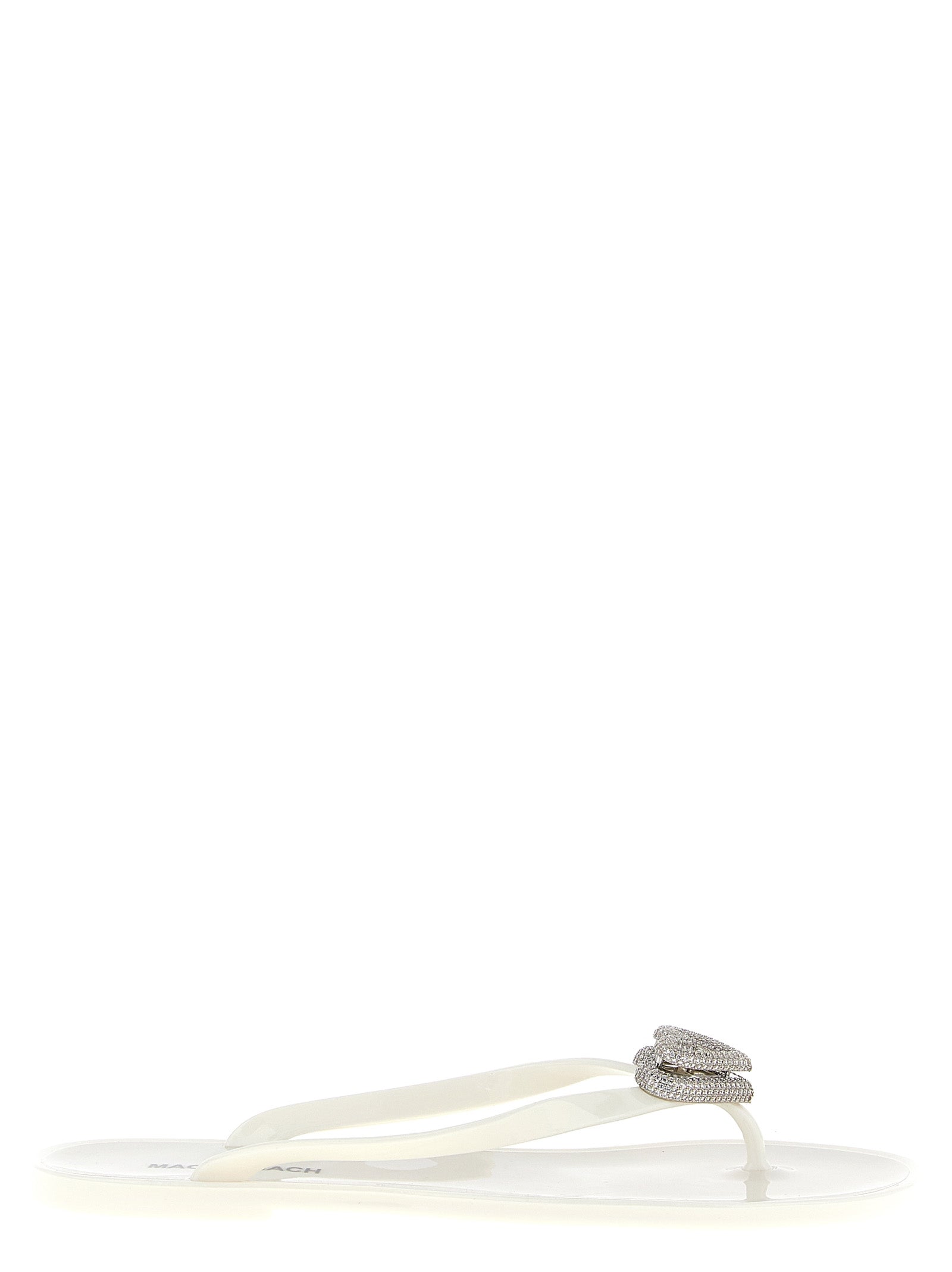 MACH & MACH Weiße PVC-Slipper