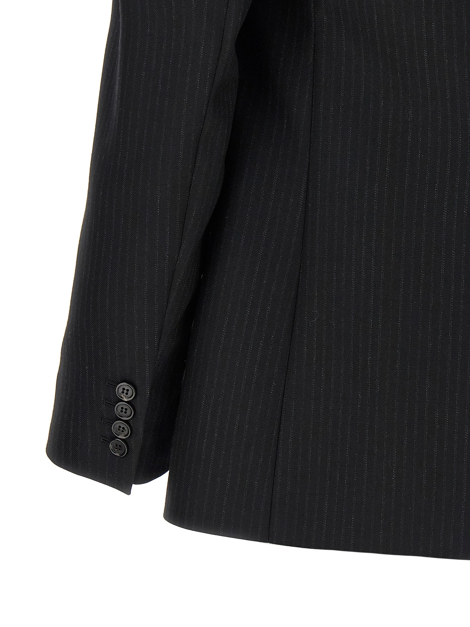Saint Laurent Schwarzer Wollblazer